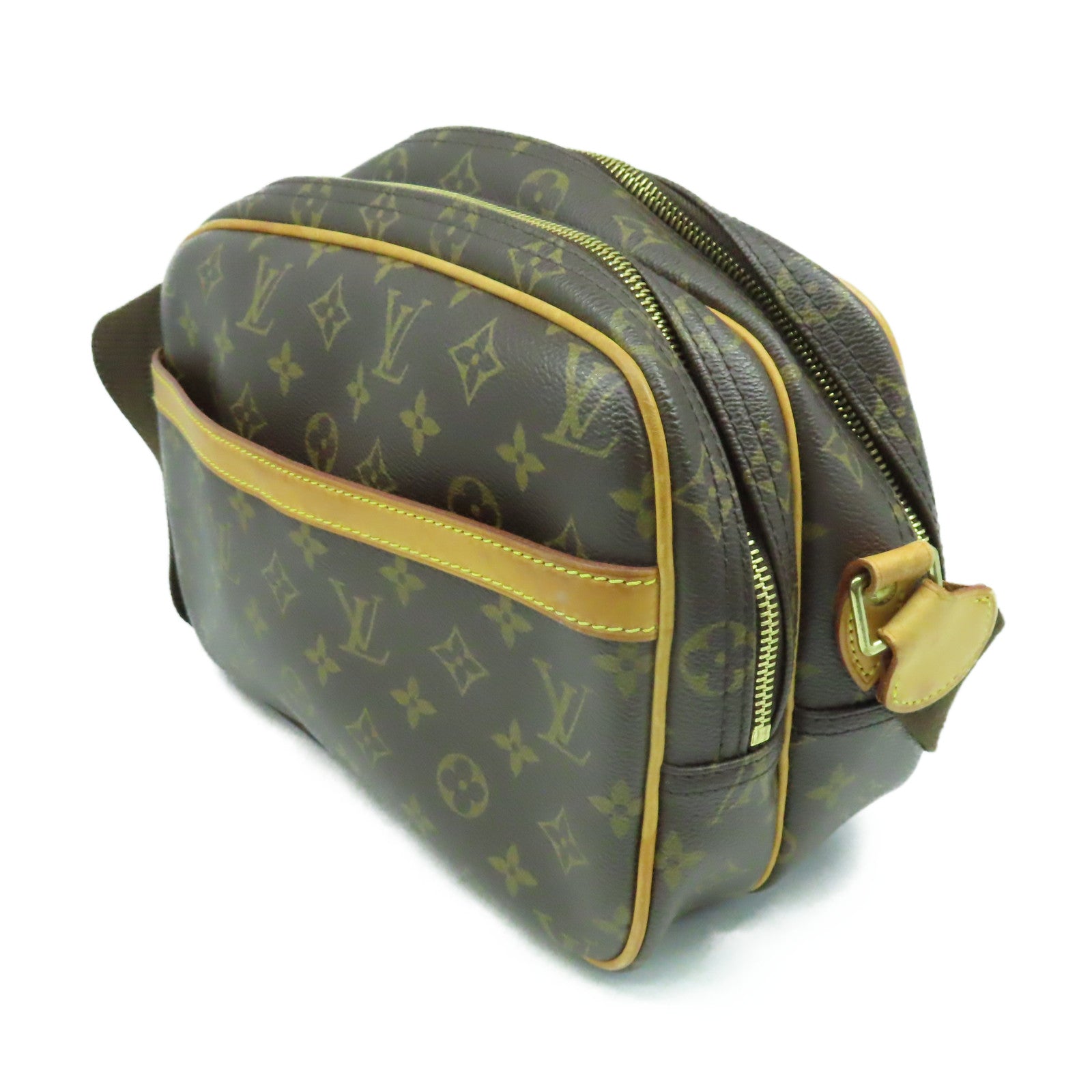 LOUIS VUITTON Monogram Reporter PM Shoulder Bag肩背袋啡色