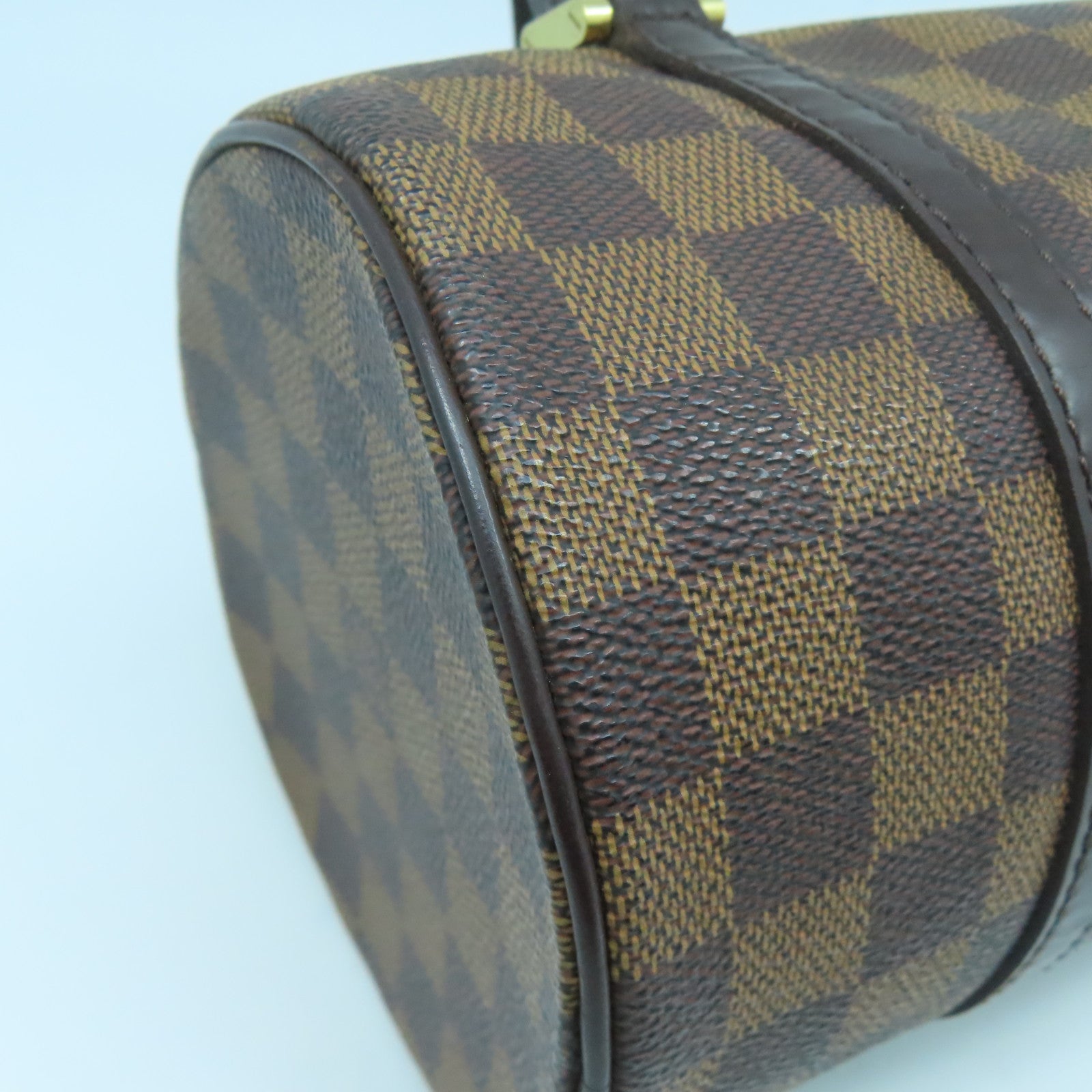 LOUIS VUITTON Damier Ebene Papillon PM金扣肩背袋啡色