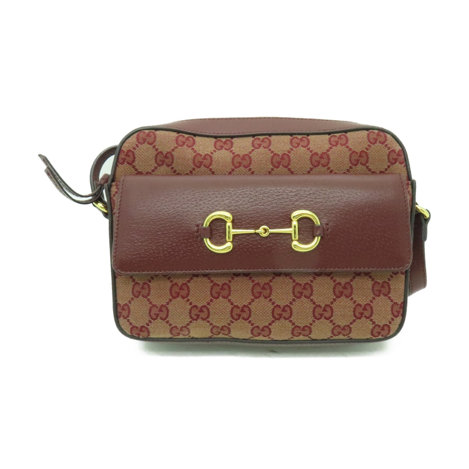GUCCI 帆布Shoulder Bag金扣肩背袋紅色