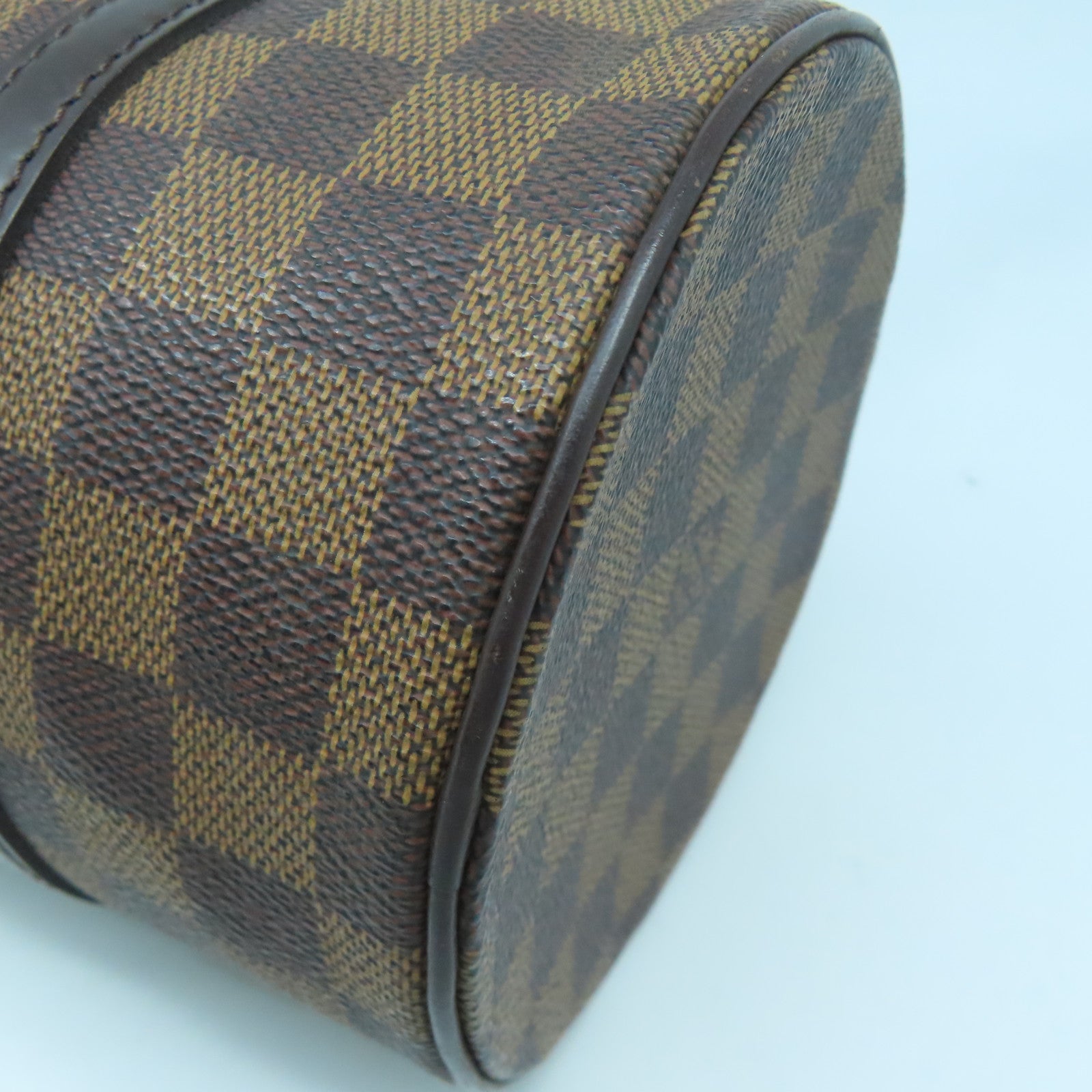LOUIS VUITTON Damier Ebene Papillon PM金扣肩背袋啡色