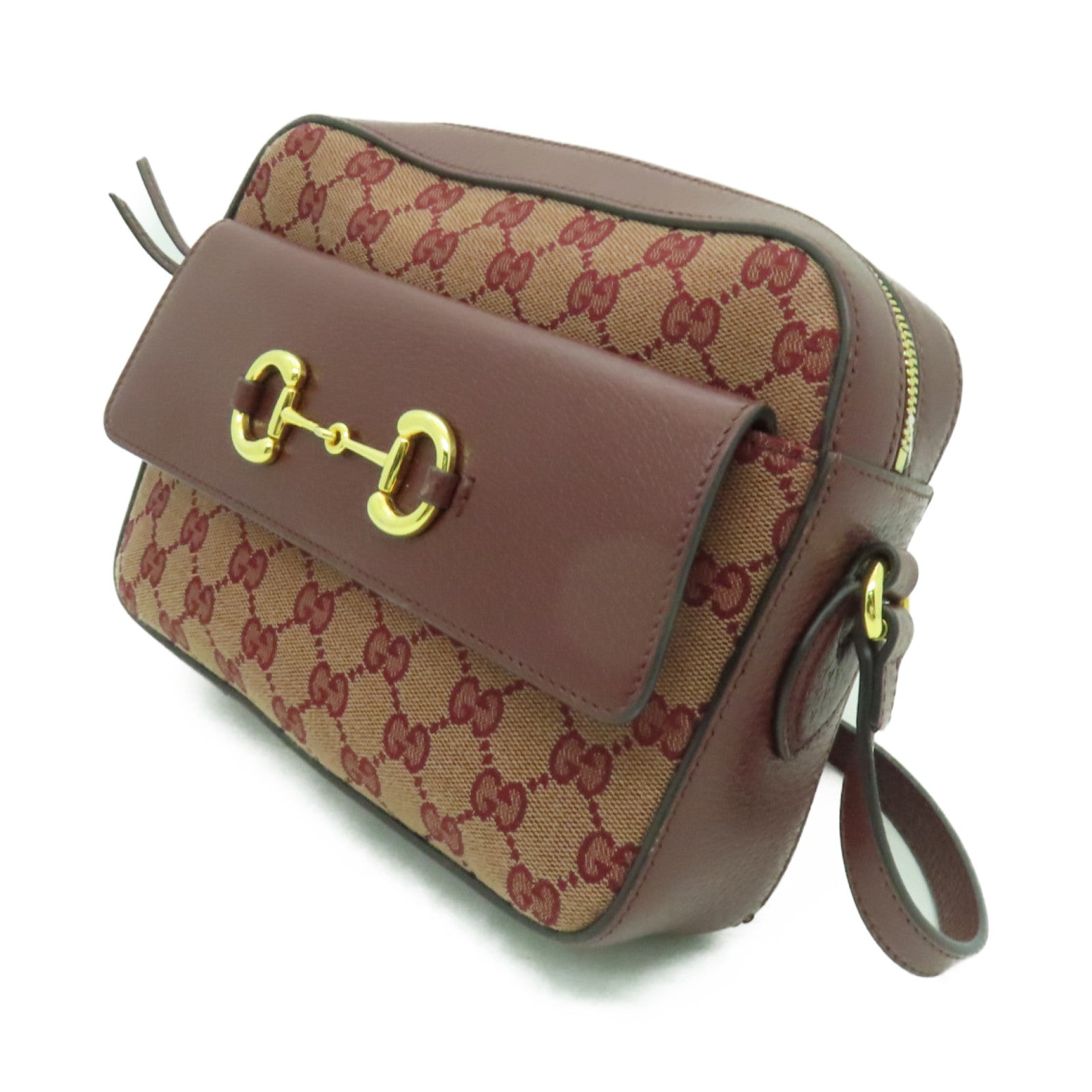 GUCCI 帆布Shoulder Bag金扣肩背袋紅色