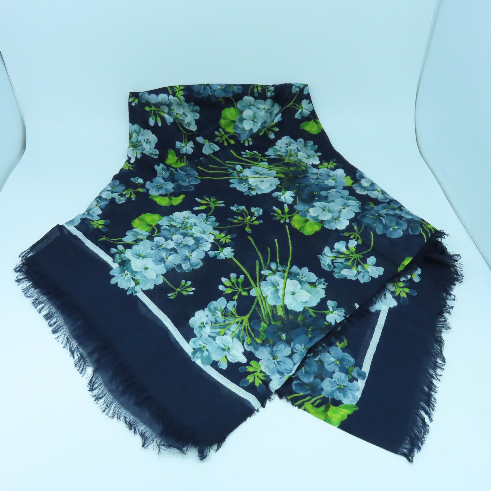 GUCCI 絲質Scarf絲巾藍色