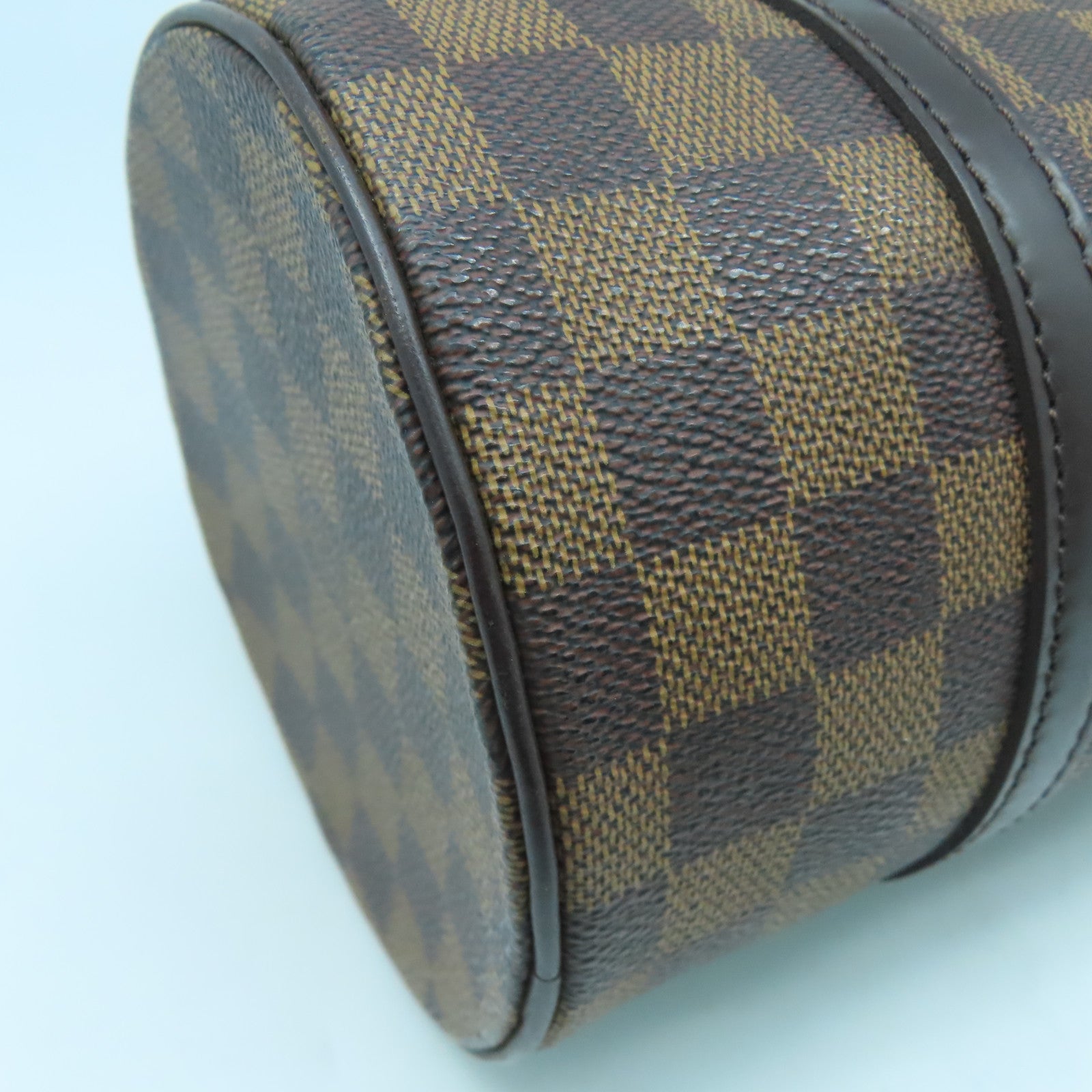 LOUIS VUITTON Damier Ebene Papillon PM金扣肩背袋啡色