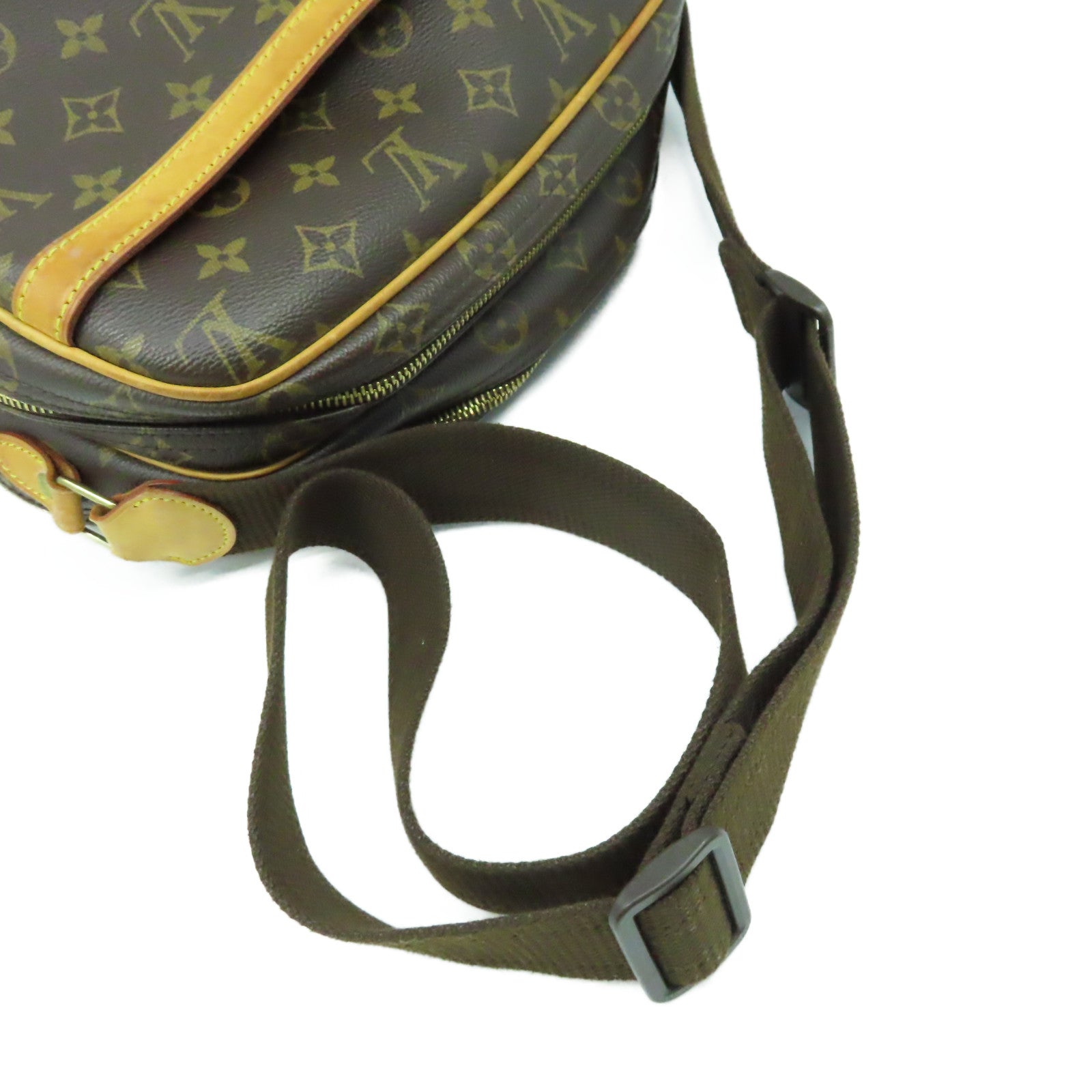 LOUIS VUITTON Monogram Reporter PM Shoulder Bag肩背袋啡色