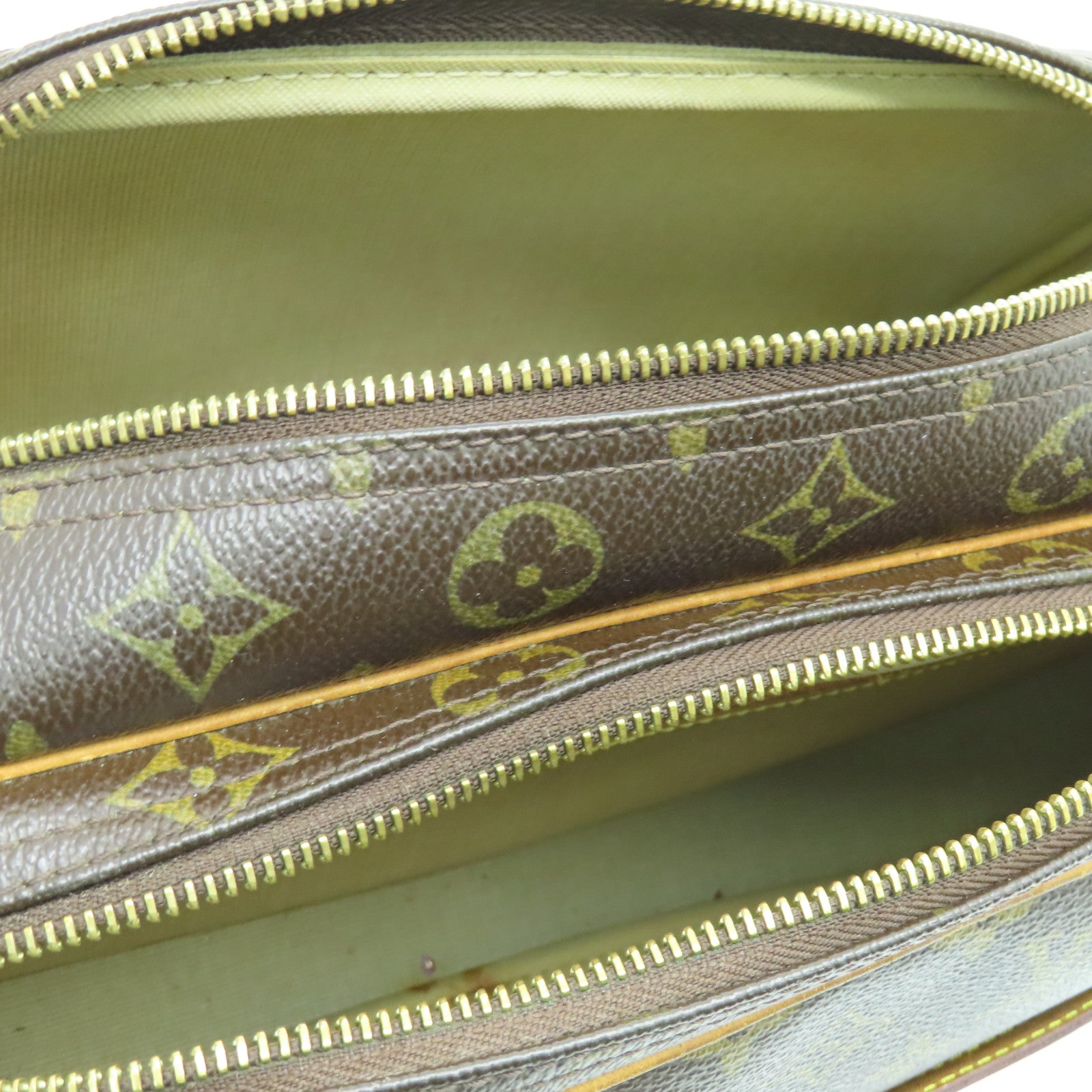 LOUIS VUITTON Monogram Reporter金扣肩背袋啡色