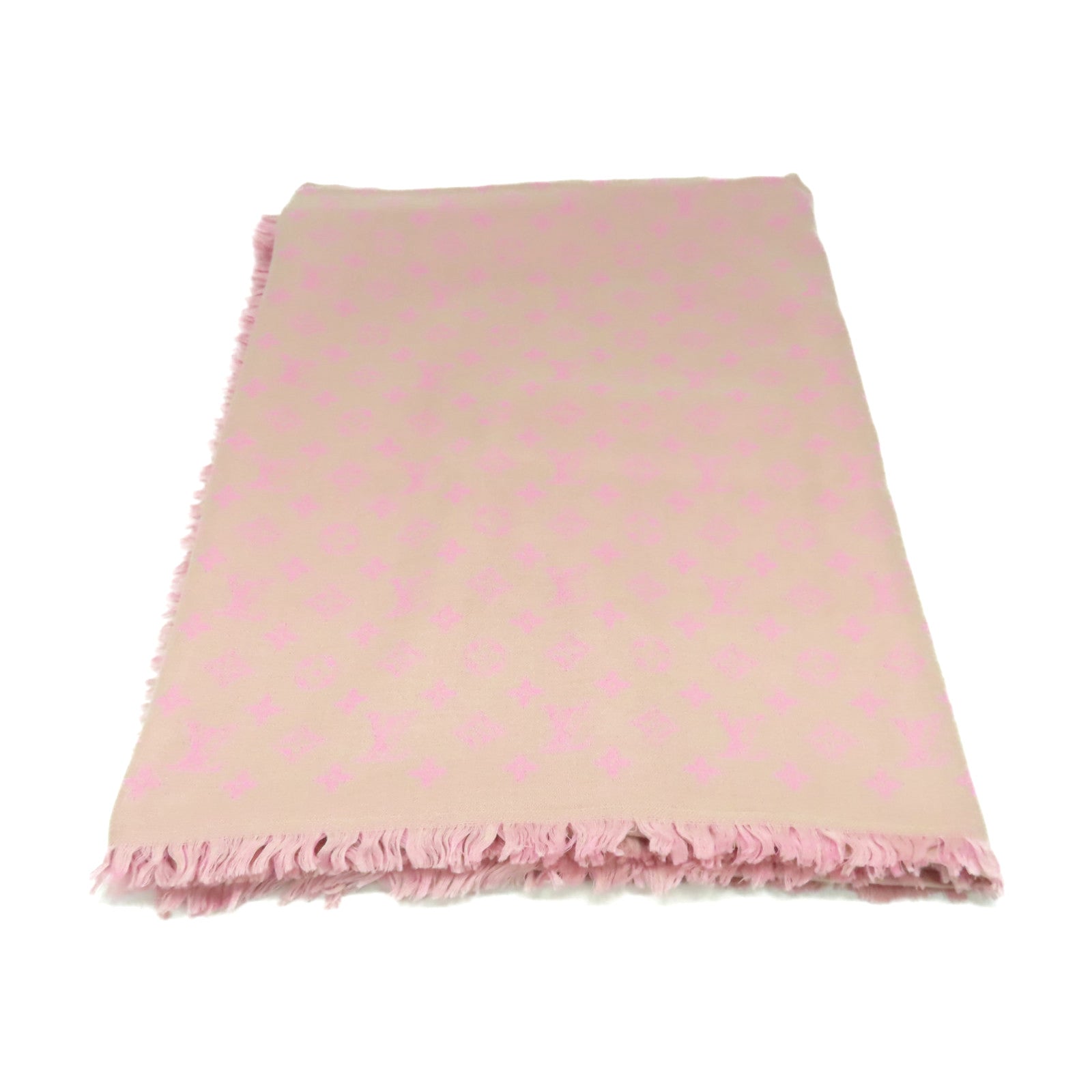 LOUIS VUITTON 羊毛/絲質Scarf絲巾粉紅色