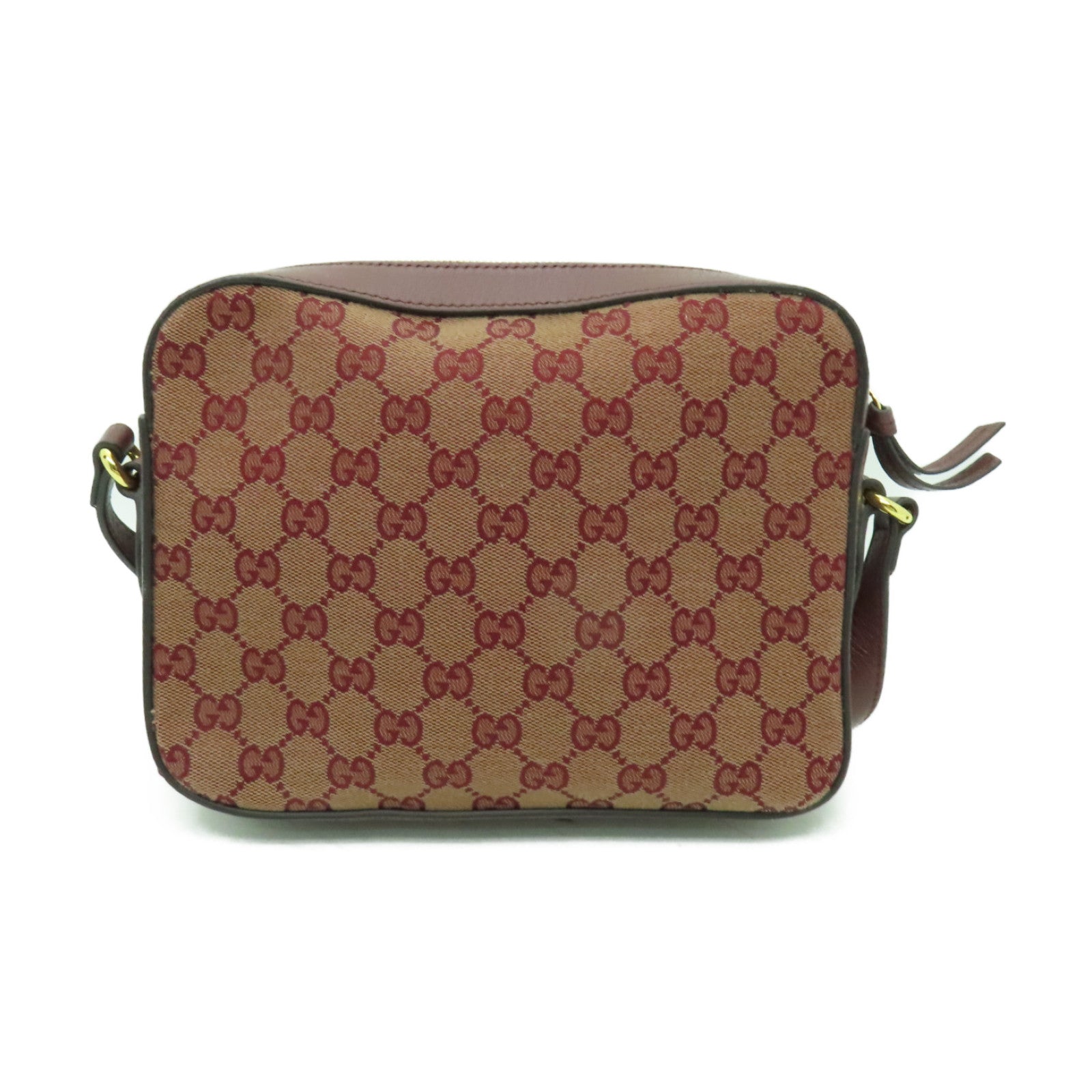 GUCCI 帆布Shoulder Bag金扣肩背袋紅色