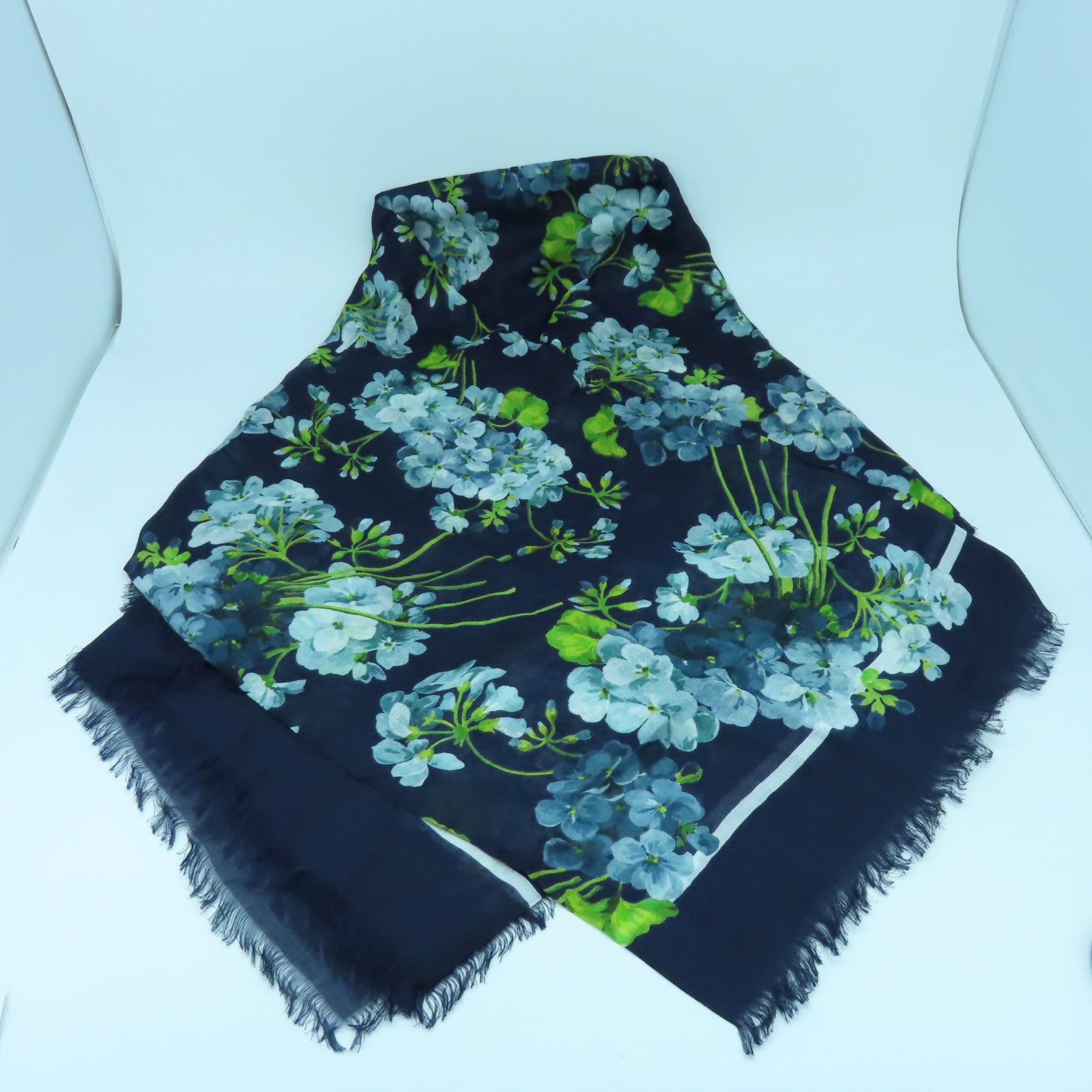 GUCCI 絲質Scarf絲巾藍色