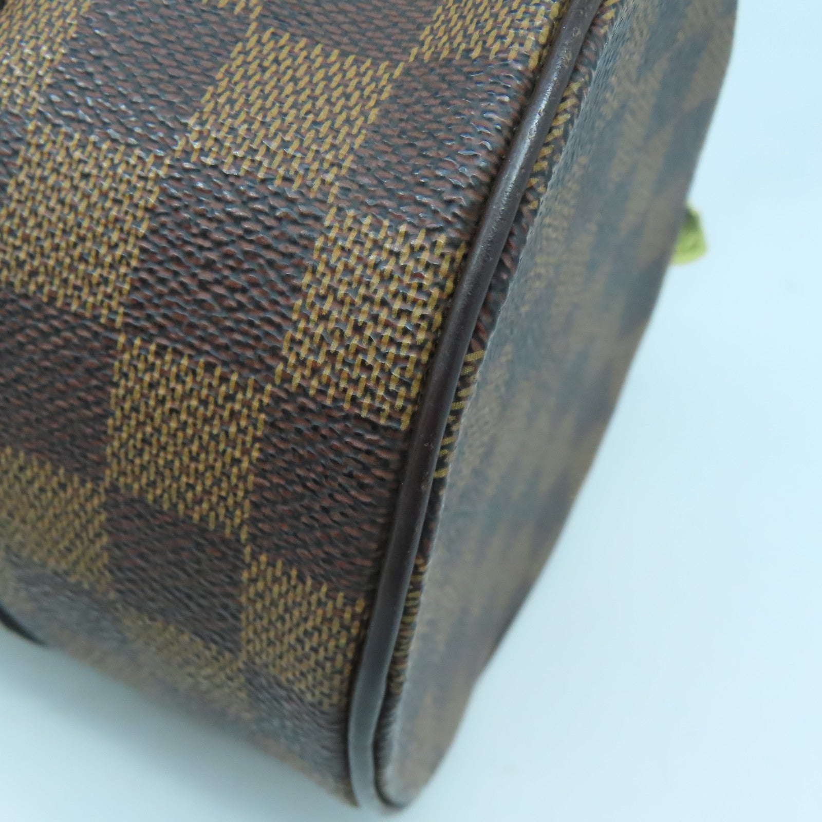 LOUIS VUITTON Damier Ebene Papillon PM金扣肩背袋啡色