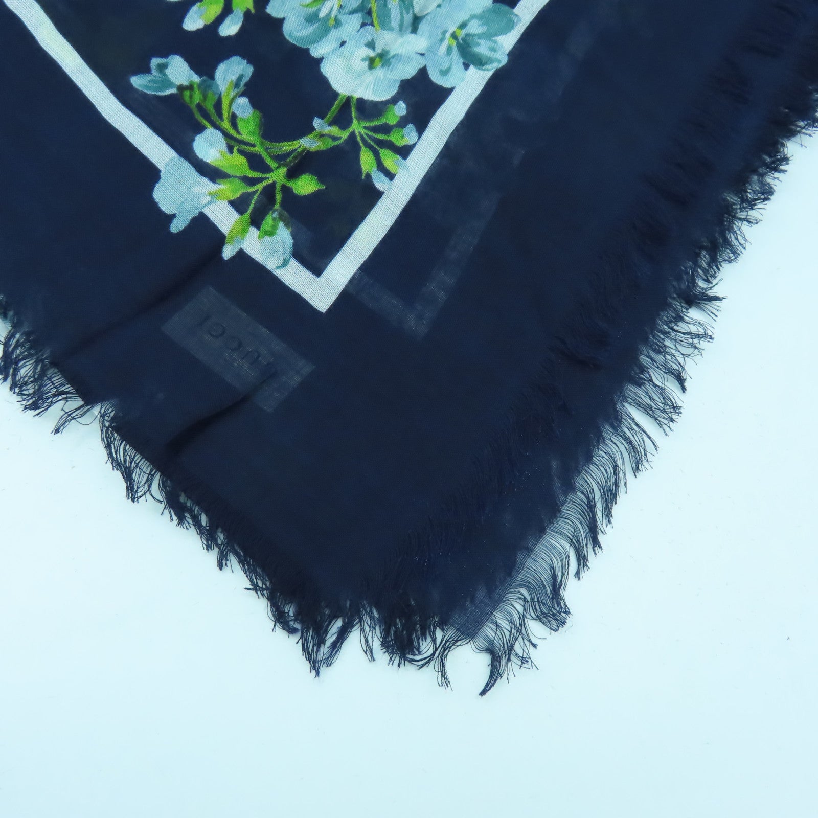 GUCCI 絲質Scarf絲巾藍色