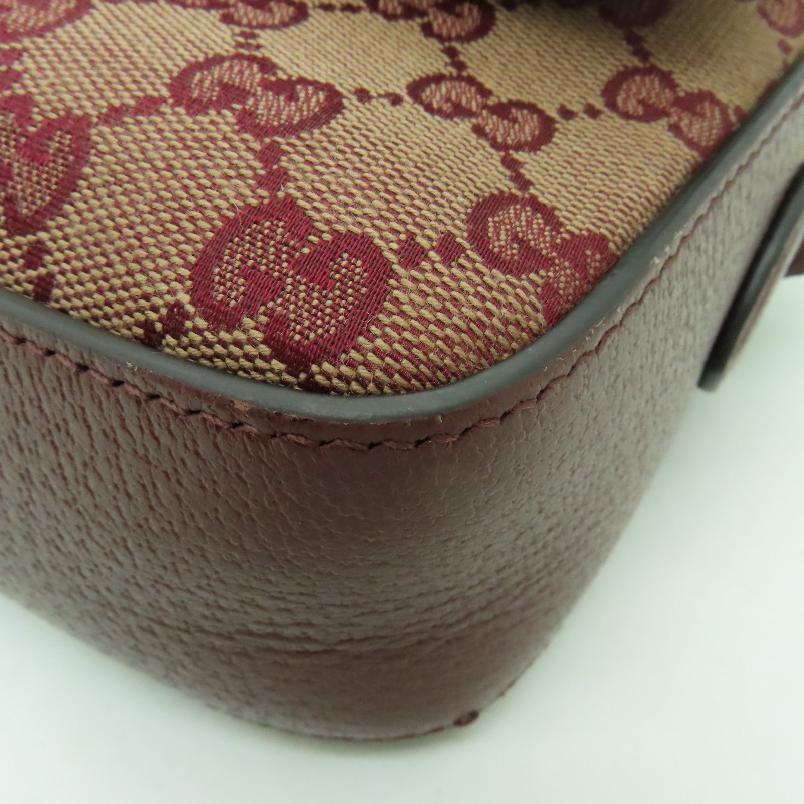 GUCCI 帆布Shoulder Bag金扣肩背袋紅色