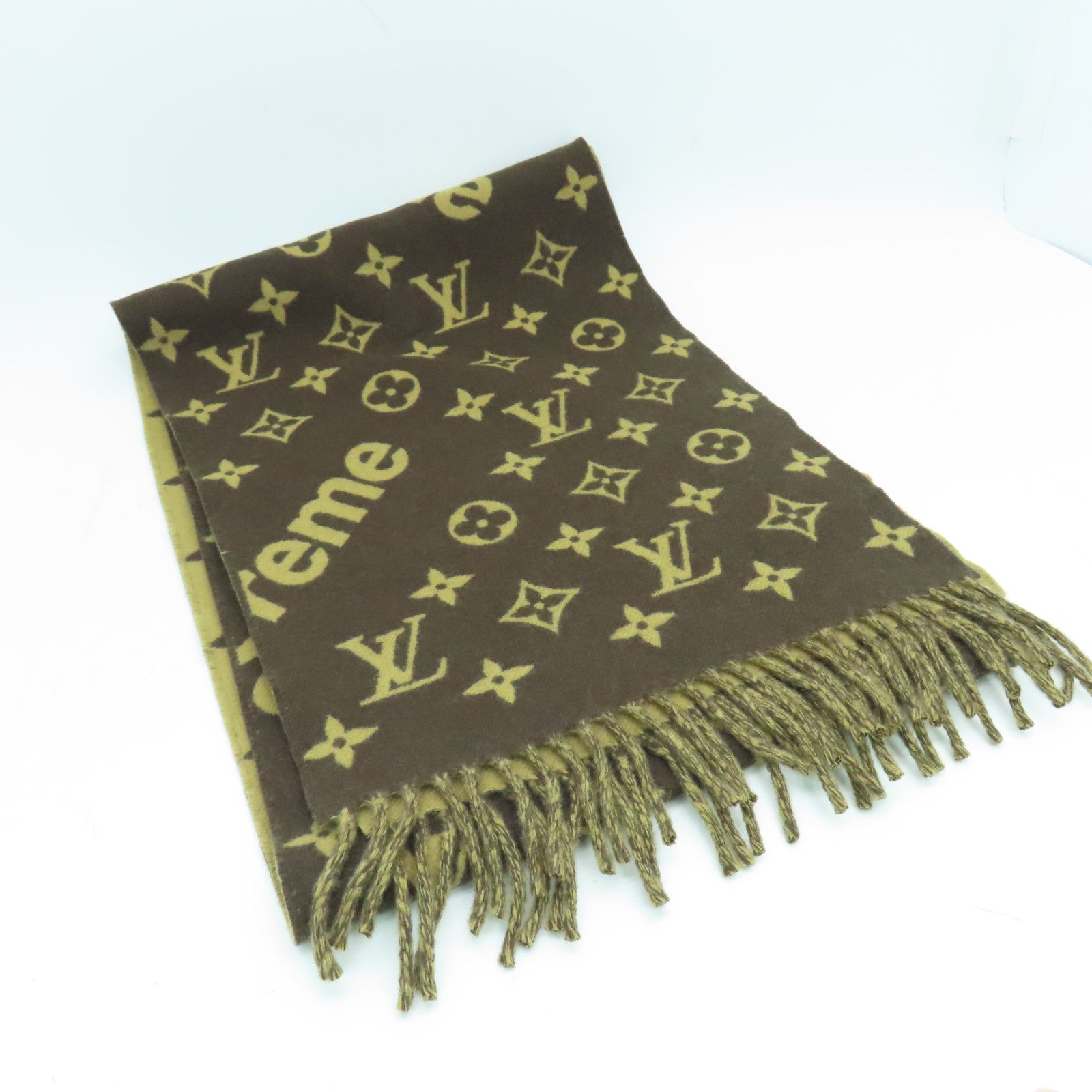 LOUIS VUITTON 羊毛/羊絨Scarf圍巾啡色