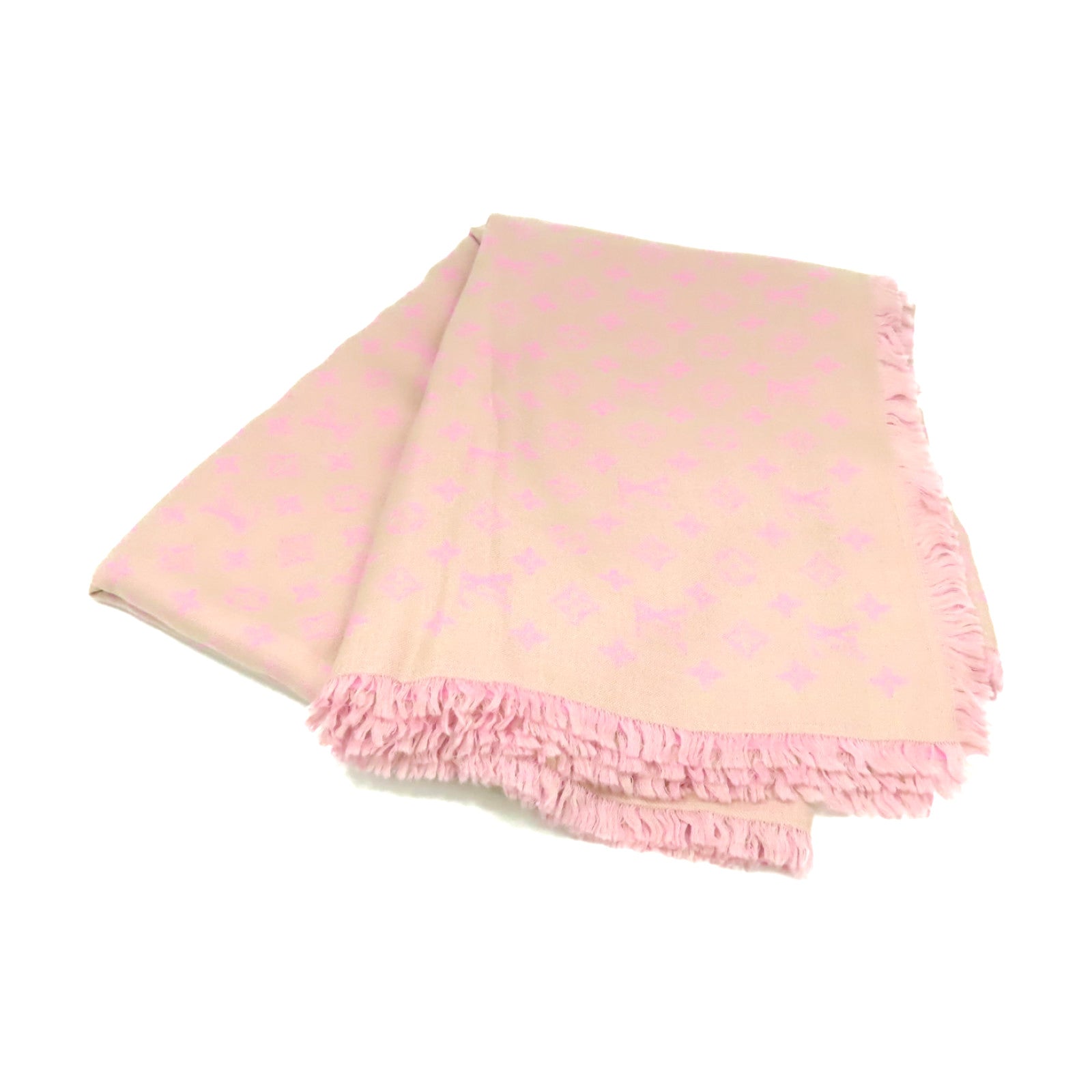 LOUIS VUITTON 羊毛/絲質Scarf絲巾粉紅色