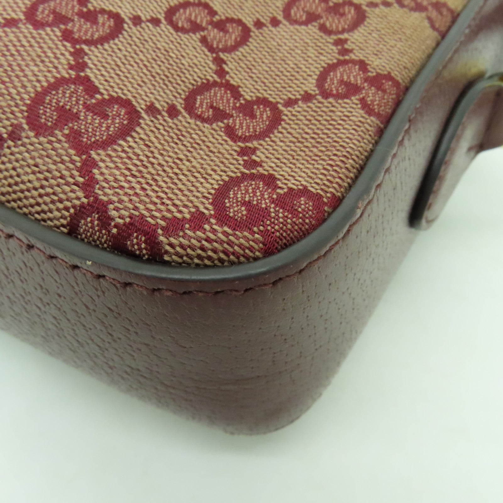 GUCCI 帆布Shoulder Bag金扣肩背袋紅色
