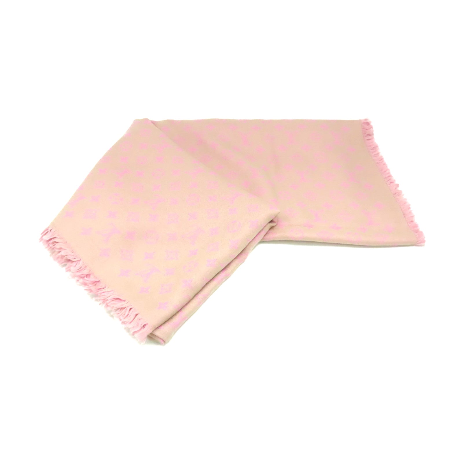 LOUIS VUITTON 羊毛/絲質Scarf絲巾粉紅色