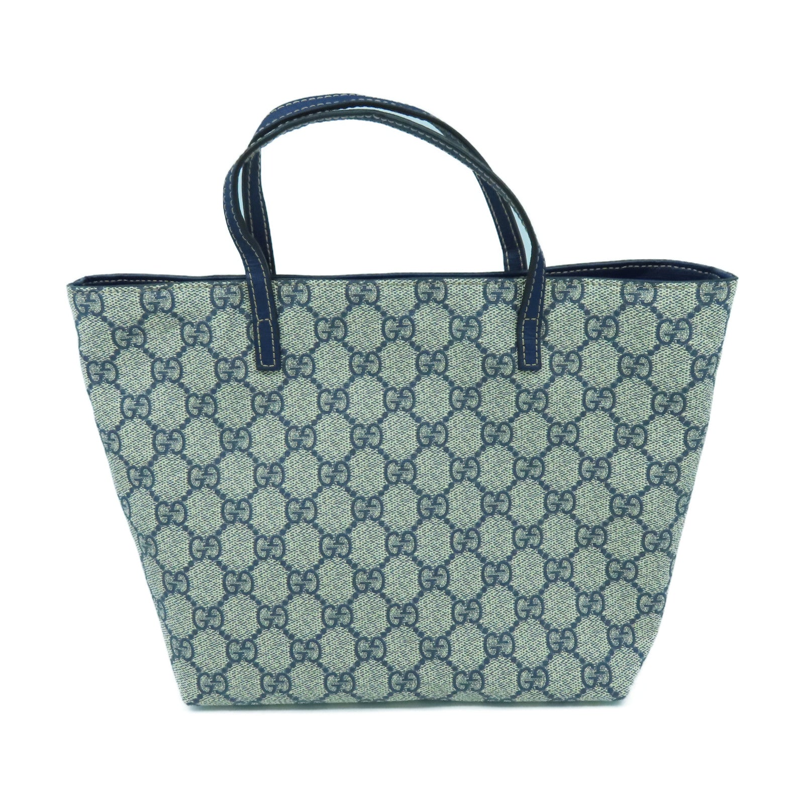 GUCCI 塗層帆布Hand Bag銀扣手挽袋啡色