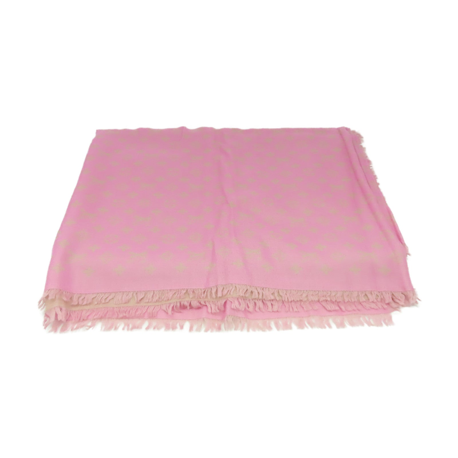 LOUIS VUITTON 羊毛/絲質Scarf絲巾粉紅色