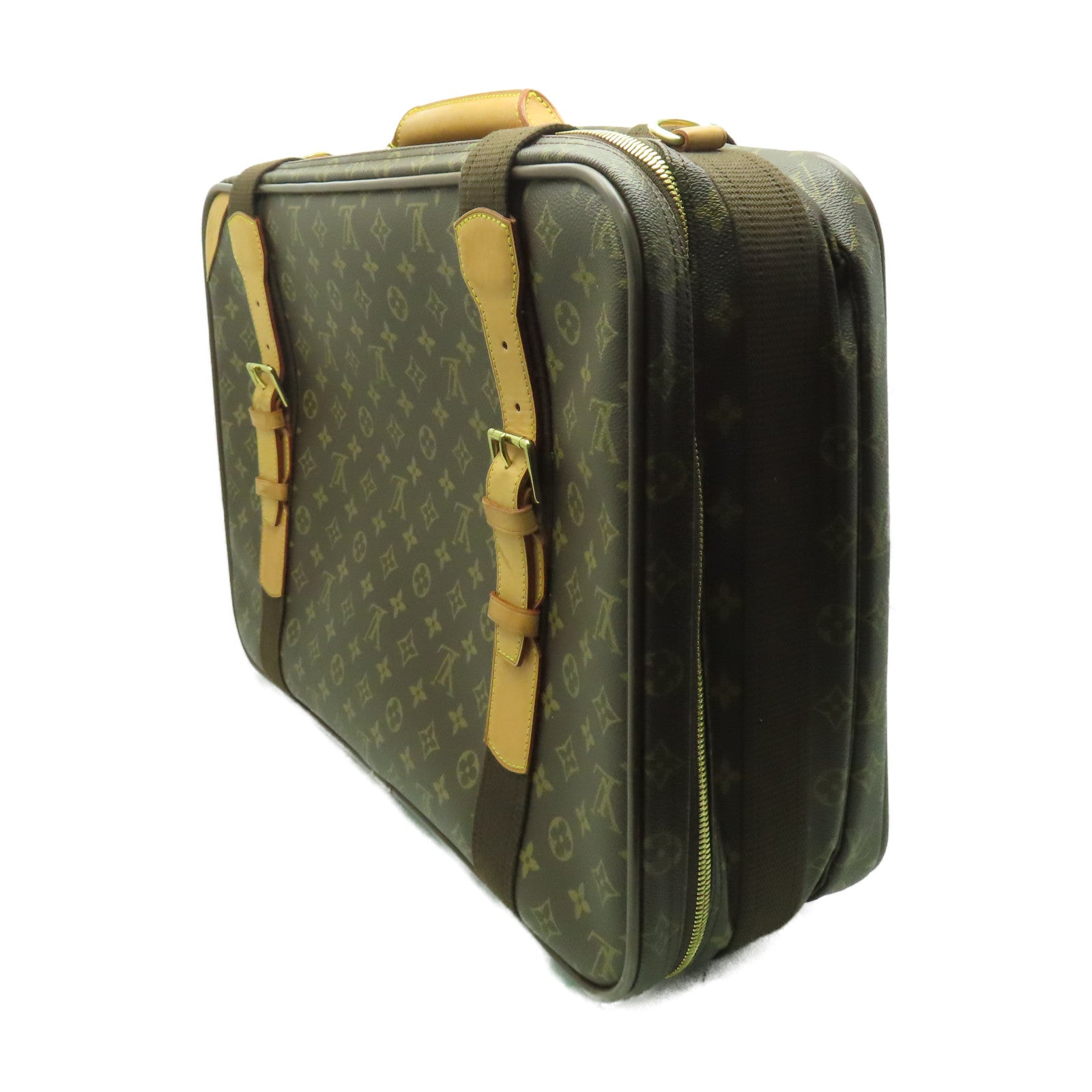 LOUIS VUITTON 【激減優惠】Monogram Satellite 53金扣行李箱啡色