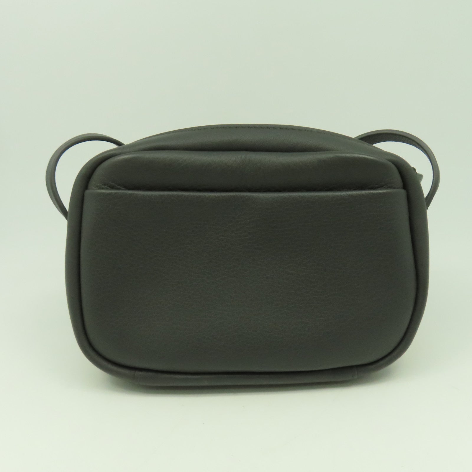 BALENCIAGA 牛皮皮革Exeryay XS銀扣肩背袋灰色
