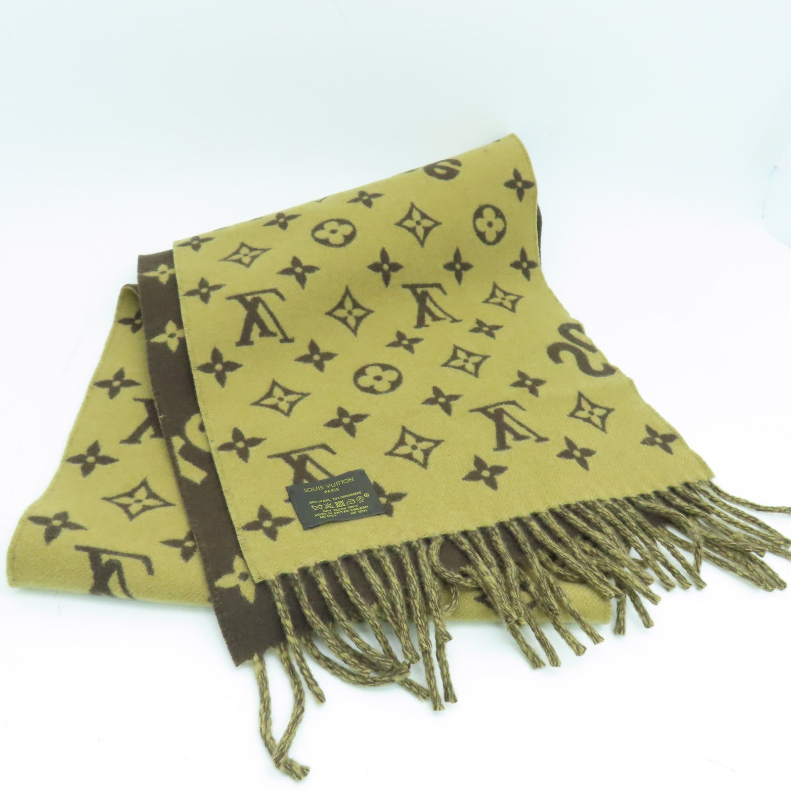 LOUIS VUITTON 羊毛/羊絨Scarf圍巾啡色