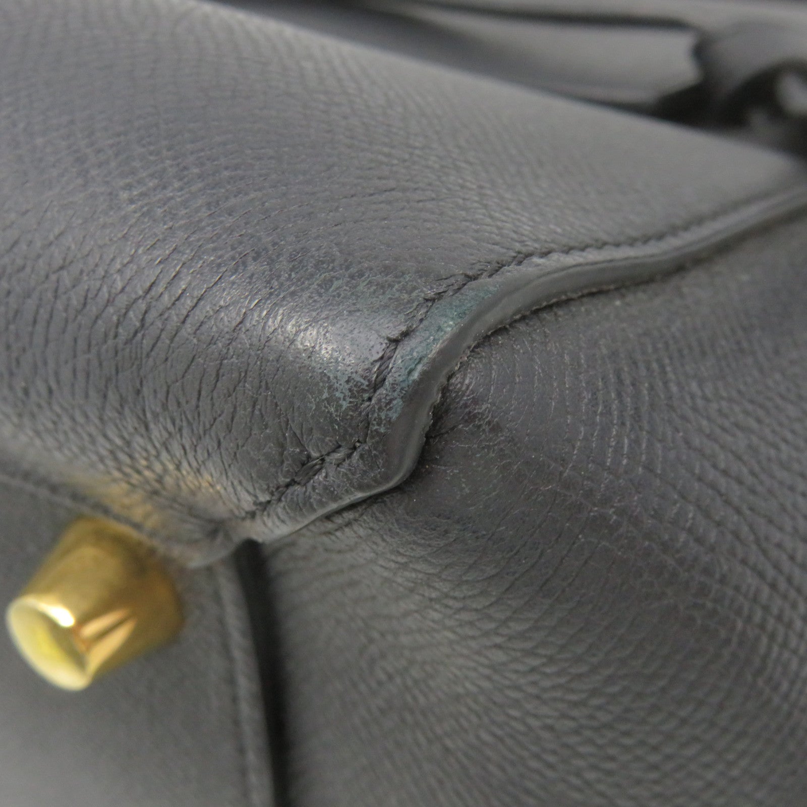 CELINE Cowhide Leather Mini Belt 2Way Shoulder Bag Handle Shoulder Bag Black
