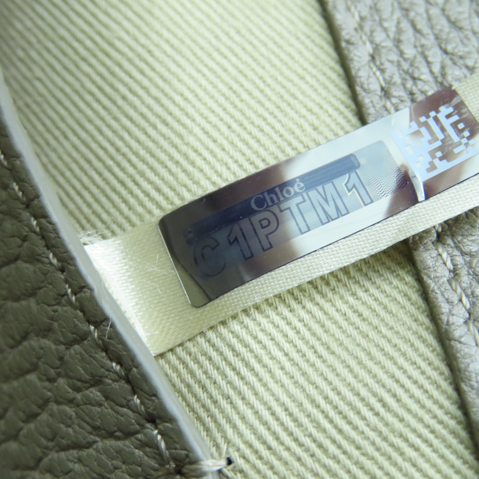 Chloe 牛皮皮革Tess Small Bag金扣肩背袋灰色