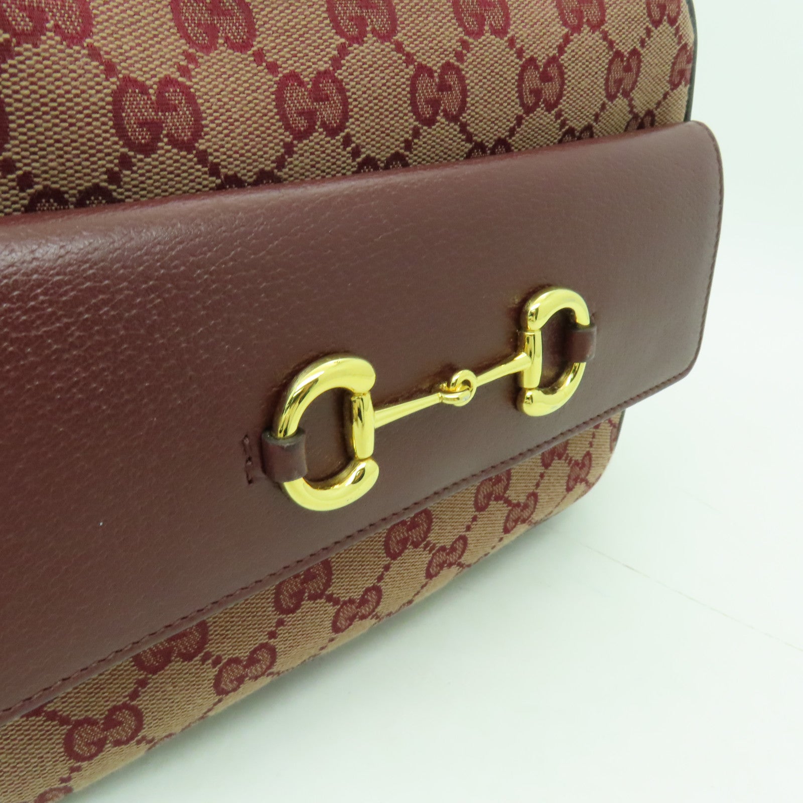 GUCCI 帆布Shoulder Bag金扣肩背袋紅色