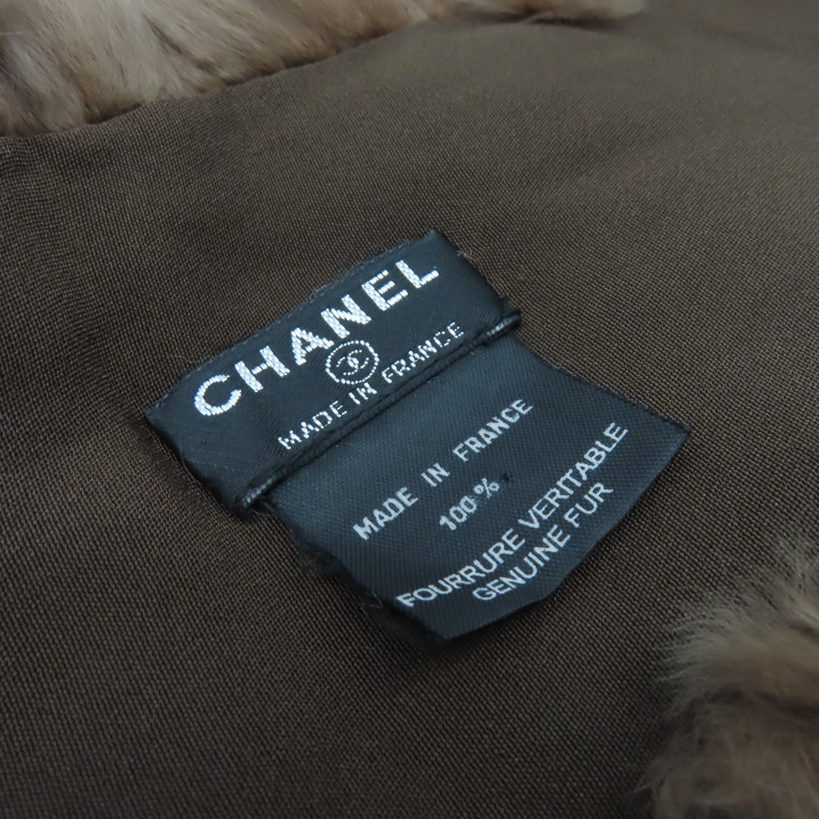 CHANEL 【激減優惠】毛皮製Scarf圍巾啡色