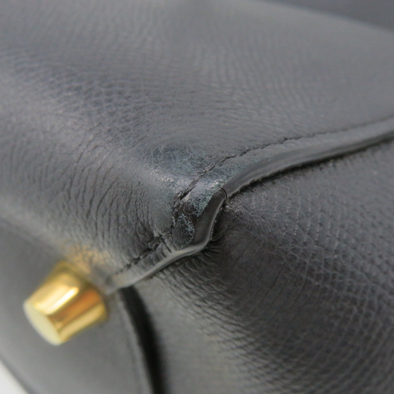 CELINE Cowhide Leather Mini Belt 2Way Shoulder Bag Handle Shoulder Bag Black