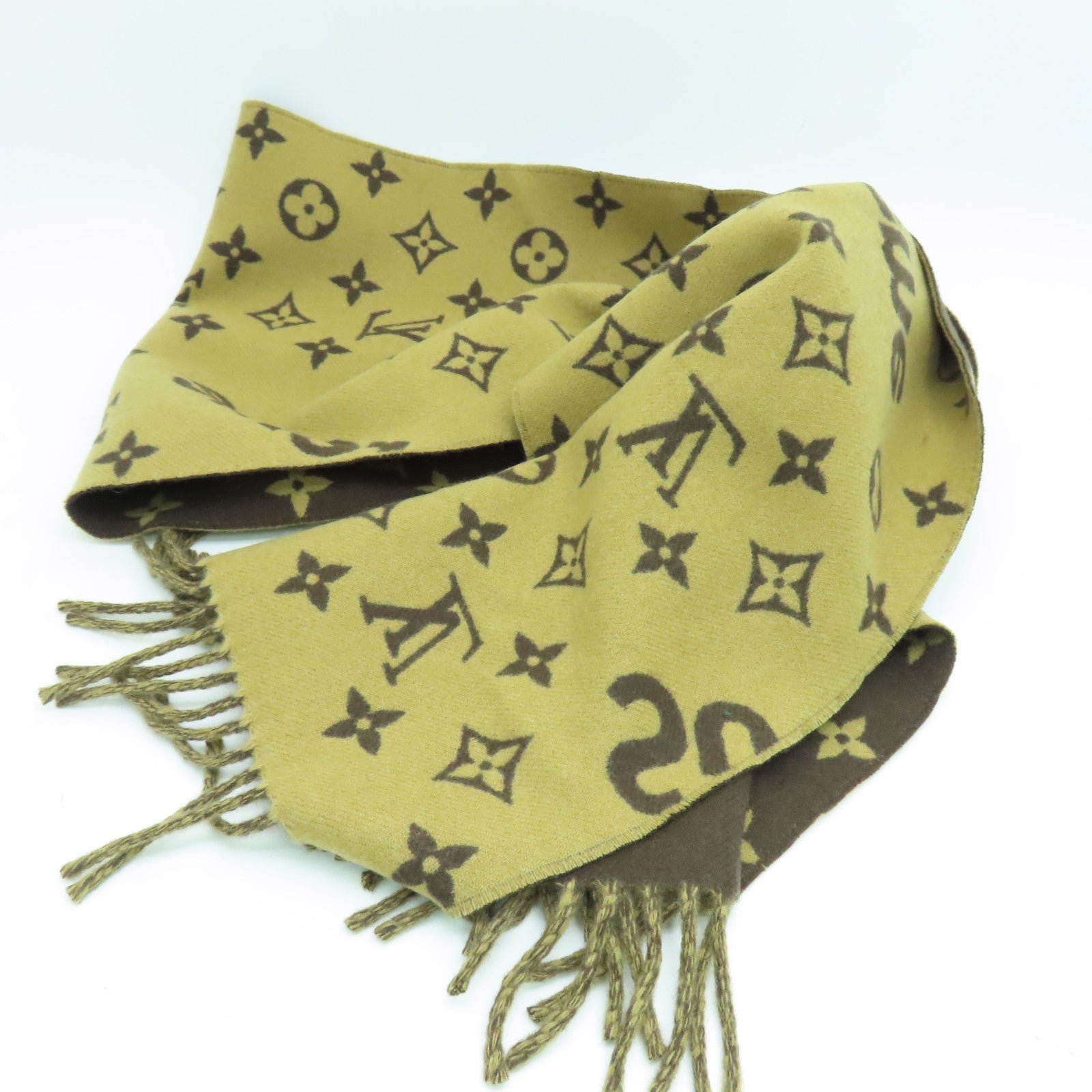 LOUIS VUITTON 羊毛/羊絨Scarf圍巾啡色