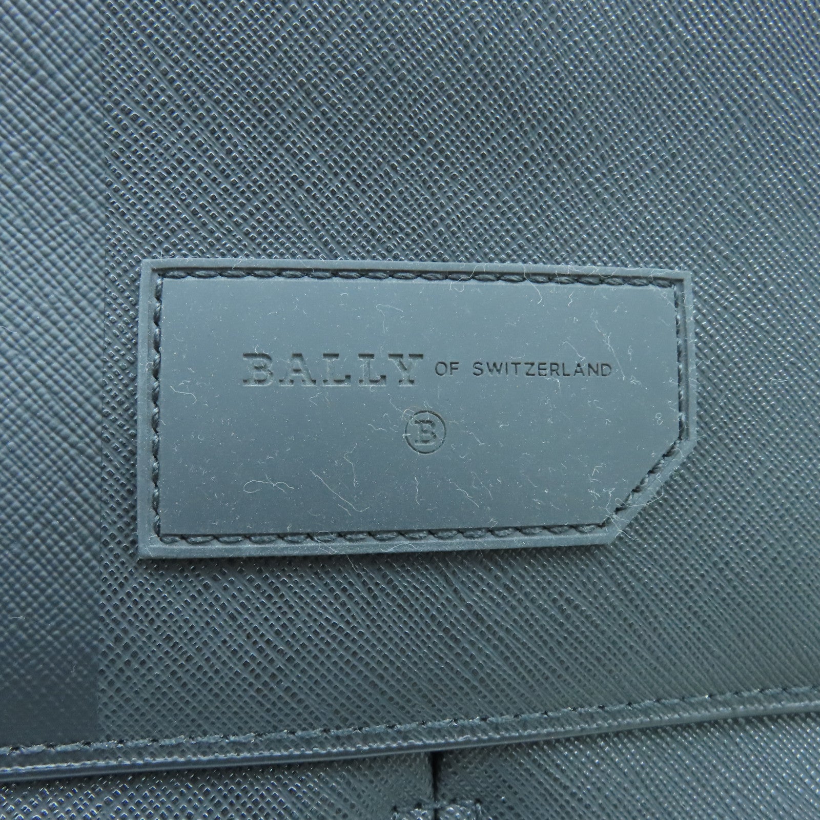 BALLY Cowhide Leather Messenger Bag Black Buckle Shoulder Bag Black