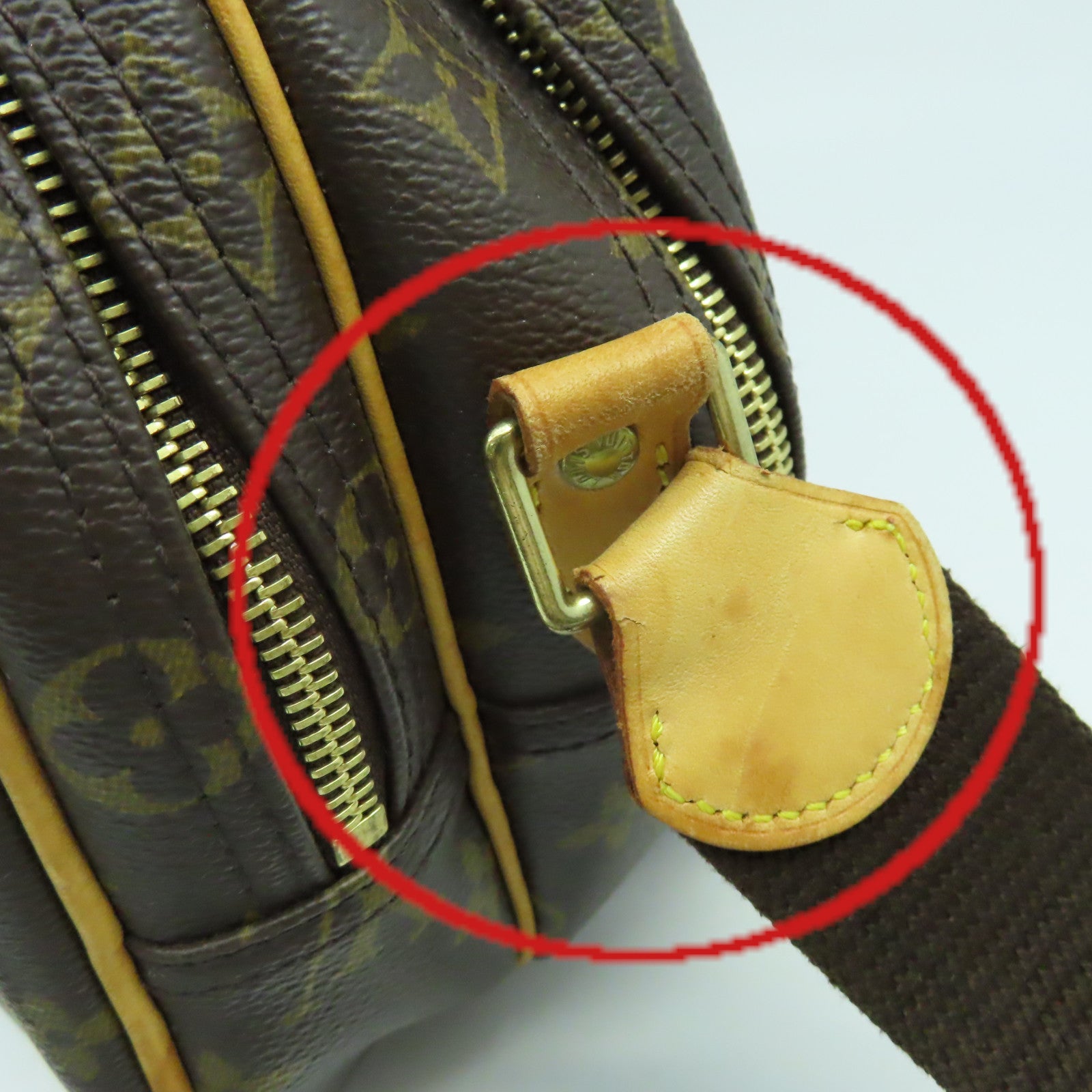 LOUIS VUITTON Monogram Reporter PM Shoulder Bag肩背袋啡色