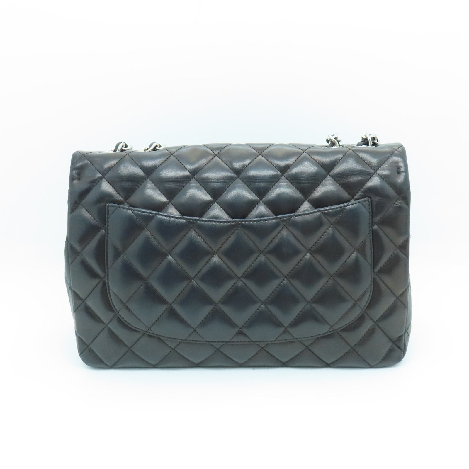 CHANEL Rhombus Sheepskin Leather Chain Shoulder Bag Chain Belt Shoulder Bag Black