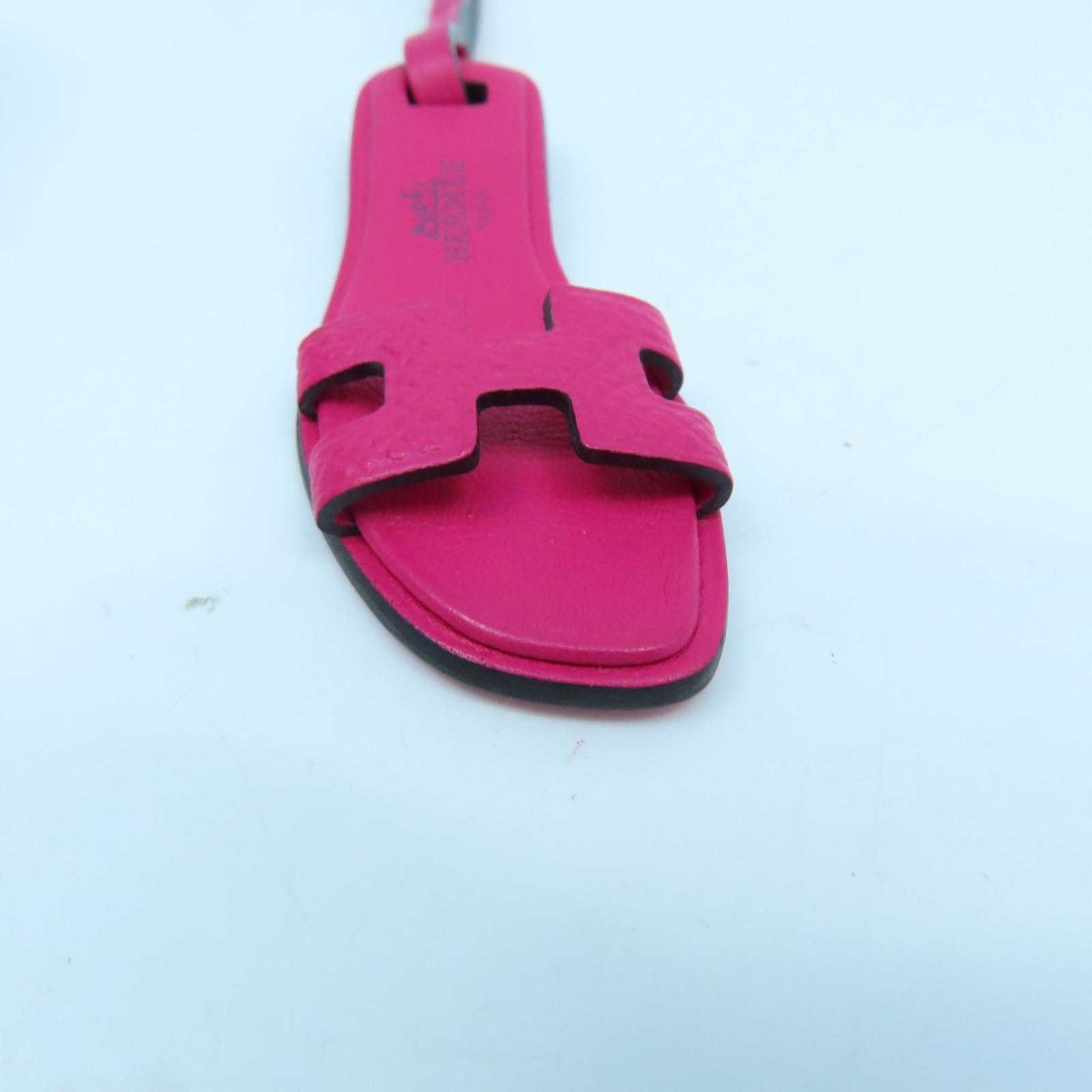 HERMES Epsom皮革Nano Charm挂饰Rose Extreme红色