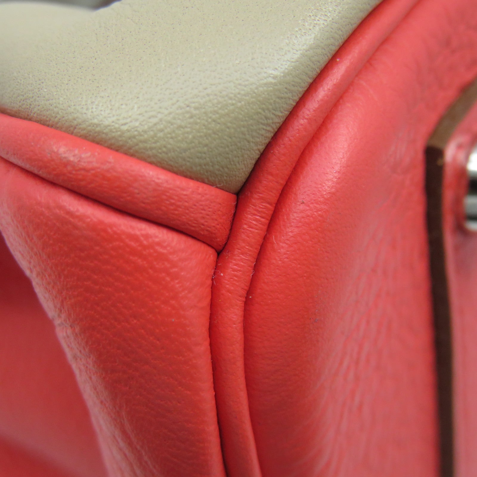 HERMES 【激减优惠】Swift皮革银扣Birkin 35 Hand Bag手挽袋啡色/粉红色