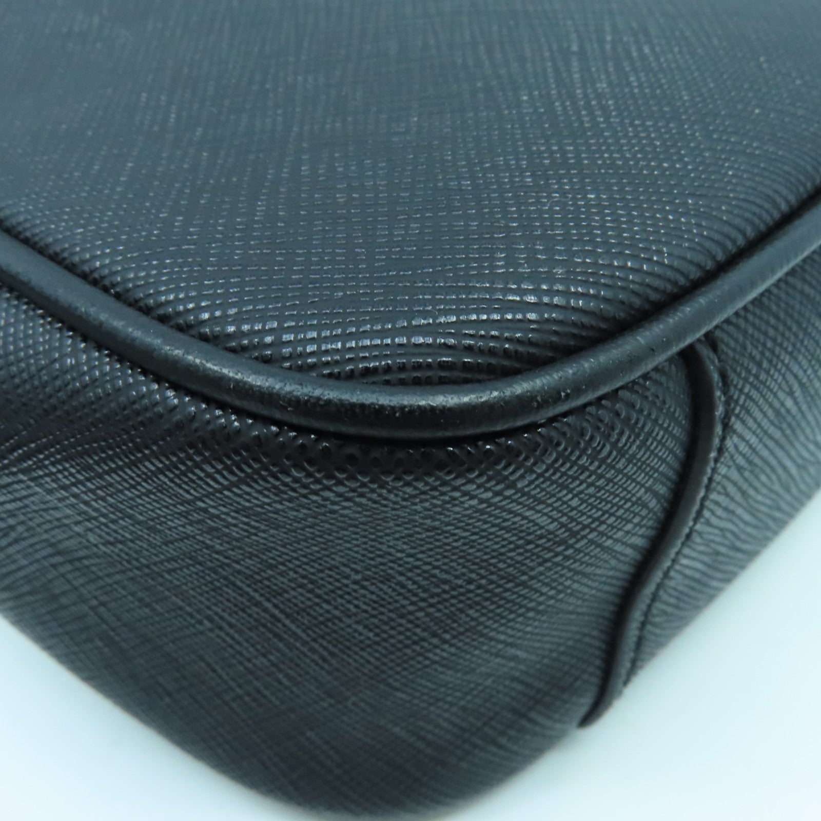 BALLY Cowhide Leather Messenger Bag Black Buckle Shoulder Bag Black