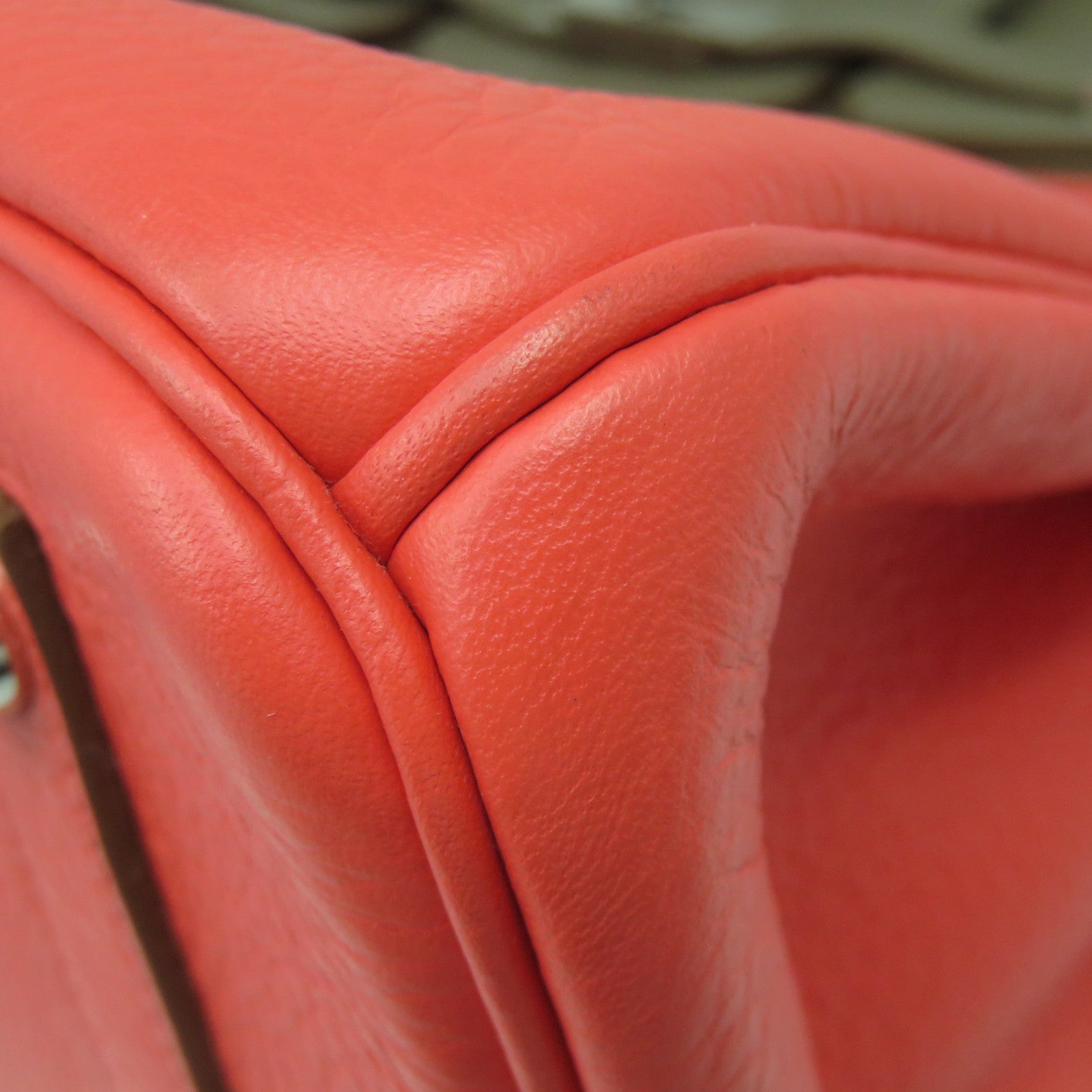 HERMES 【激减优惠】Swift皮革银扣Birkin 35 Hand Bag手挽袋啡色/粉红色