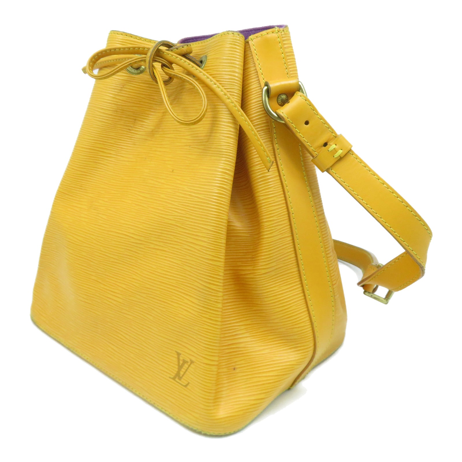 LOUIS VUITTON Epi Noe Shoulder Bag金扣肩背袋黃色