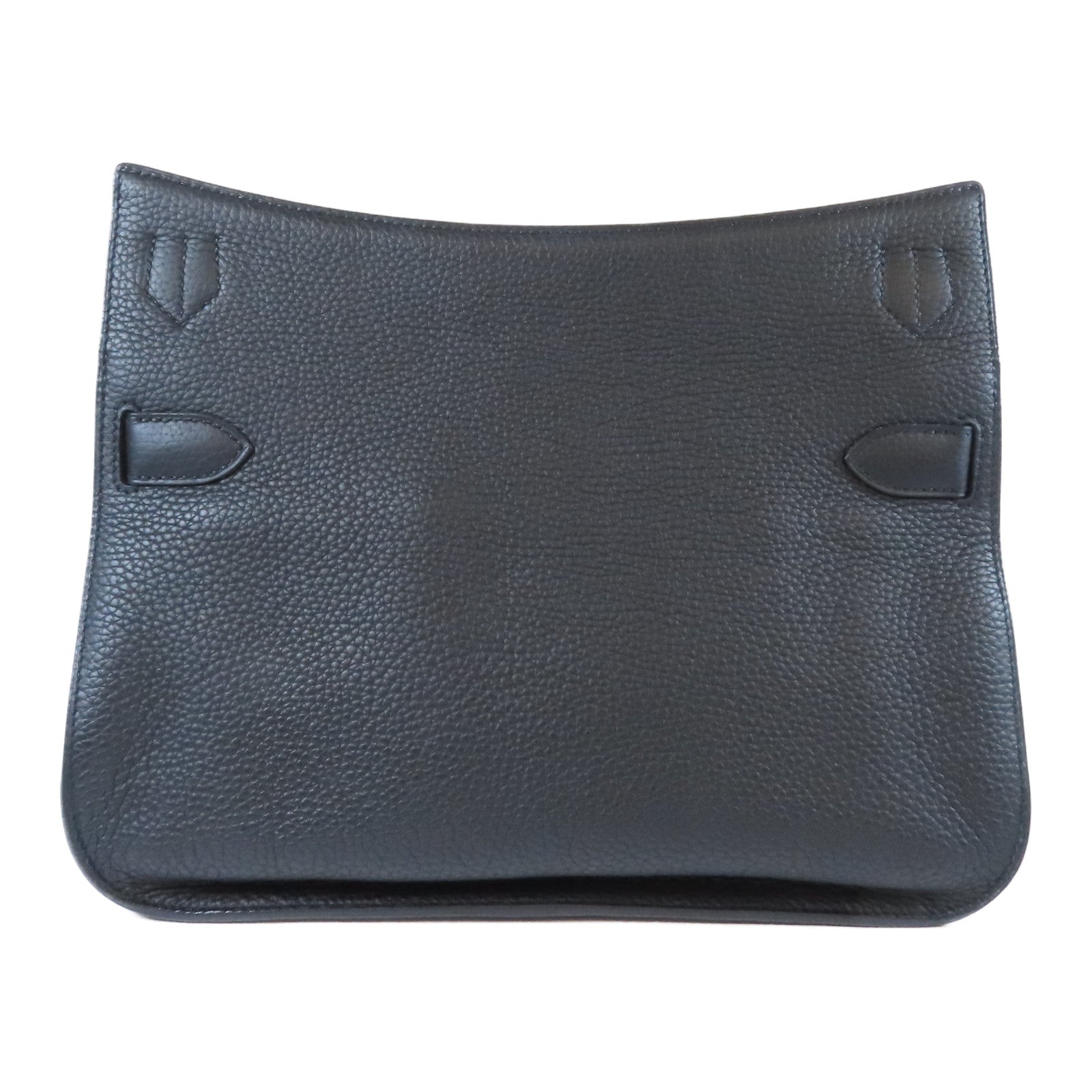 HERMES Clemence皮革Jypsiere 31銀扣肩背袋Noir黑色