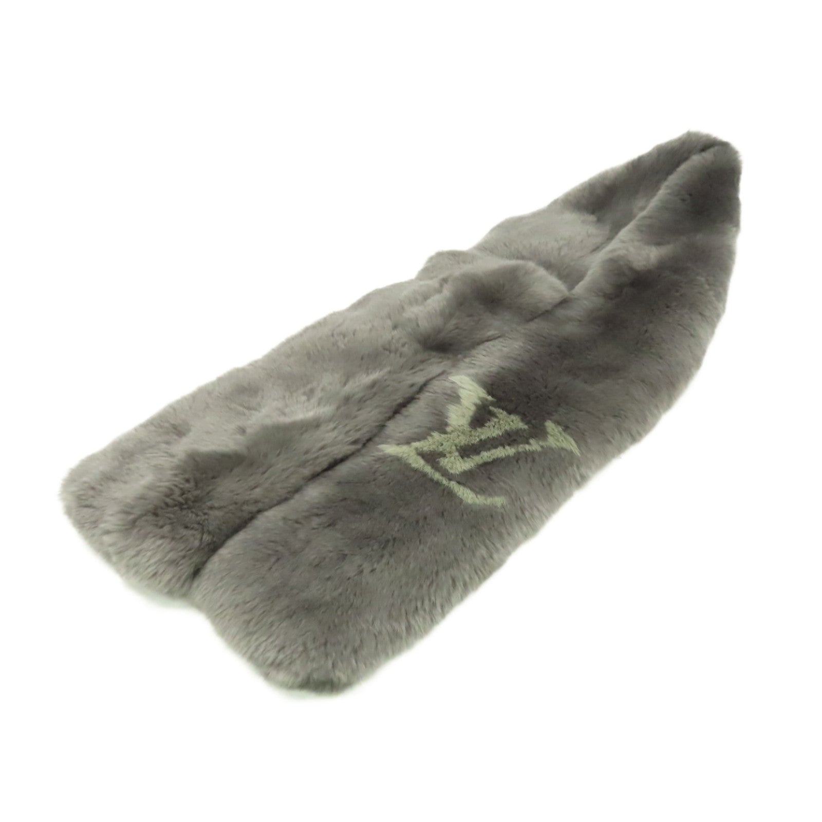 LOUIS VUITTON 兔毛Scarf圍巾灰色