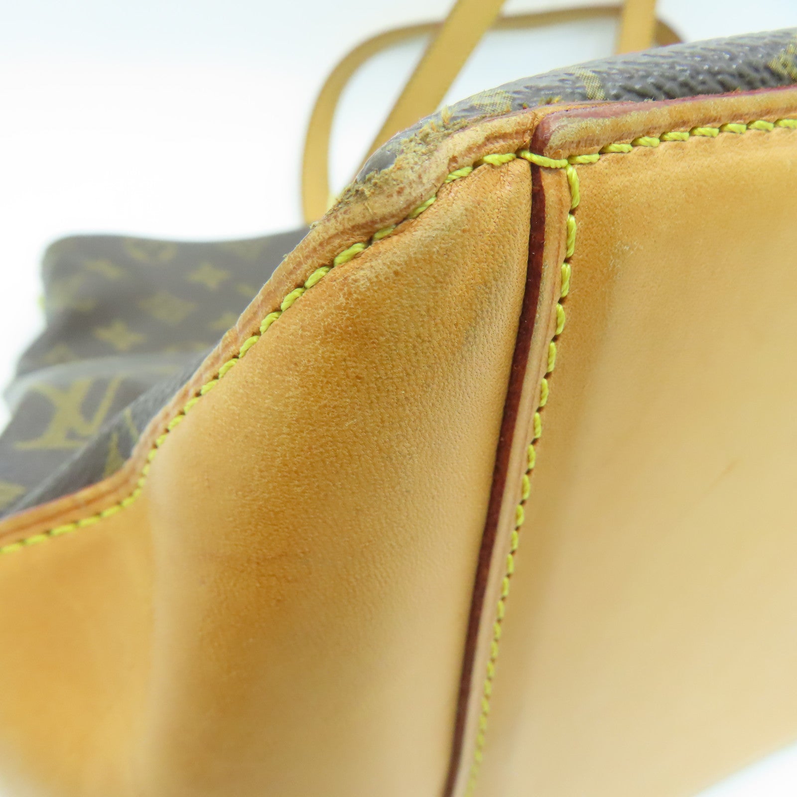 LOUIS VUITTON Monogram Cabas Mezzo金扣手挽袋啡色