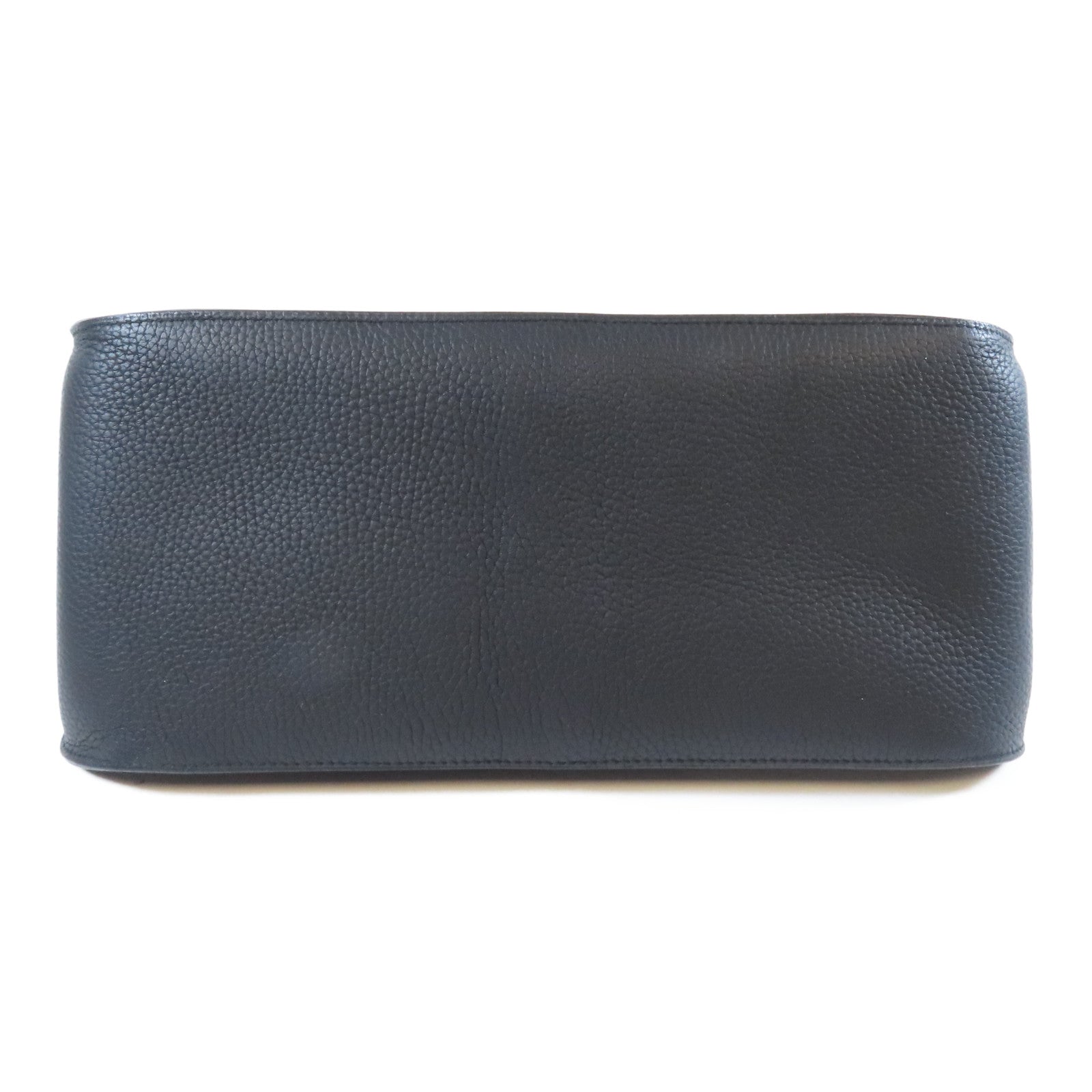 HERMES Clemence皮革Jypsiere 31銀扣肩背袋Noir黑色