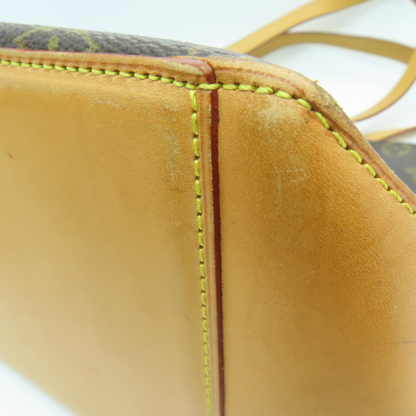LOUIS VUITTON Monogram Cabas Mezzo金扣手挽袋啡色