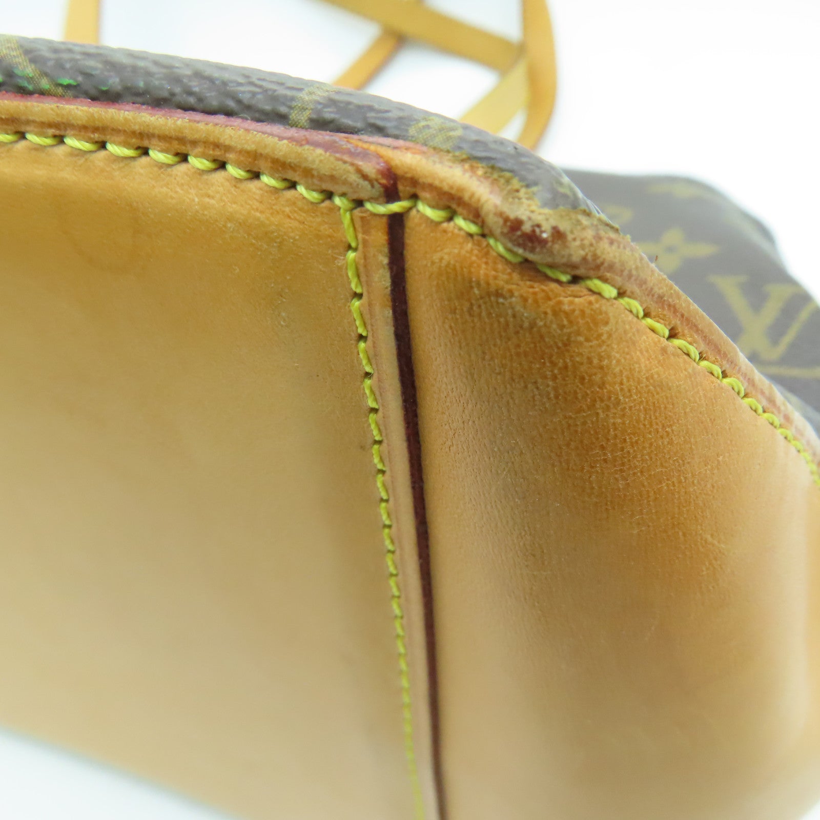 LOUIS VUITTON Monogram Cabas Mezzo金扣手挽袋啡色