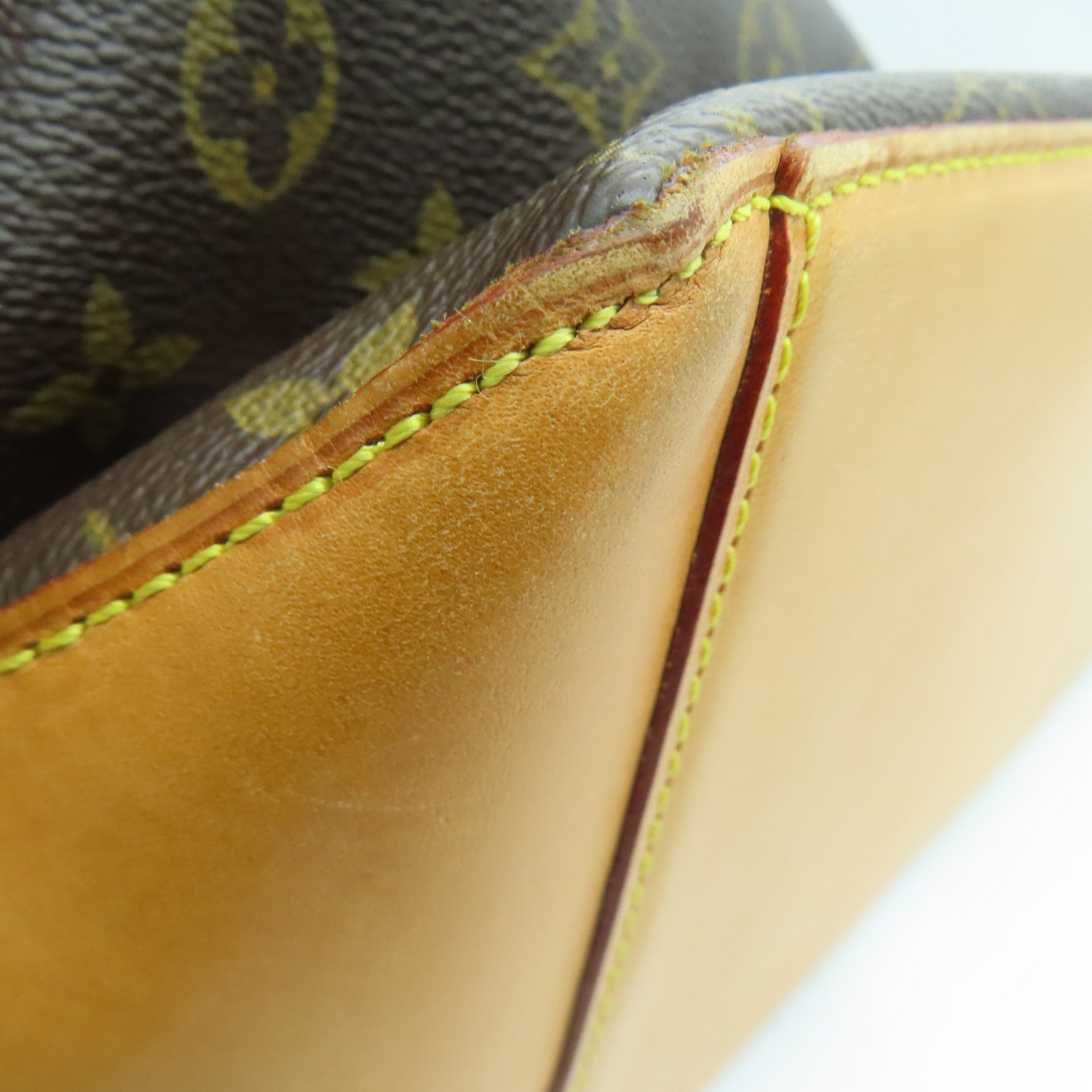 LOUIS VUITTON Monogram Cabas Mezzo金扣手挽袋啡色