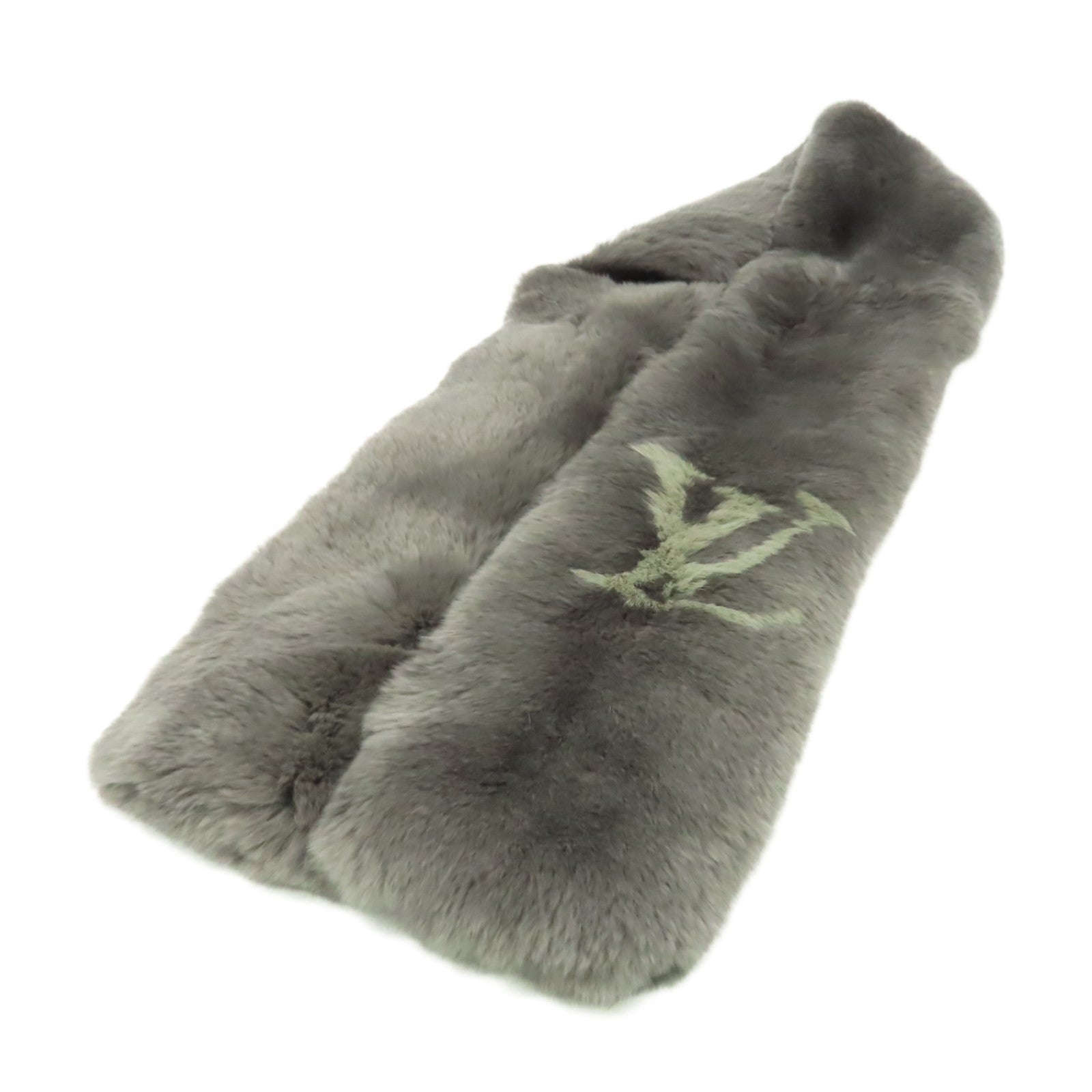 LOUIS VUITTON 兔毛Scarf圍巾灰色