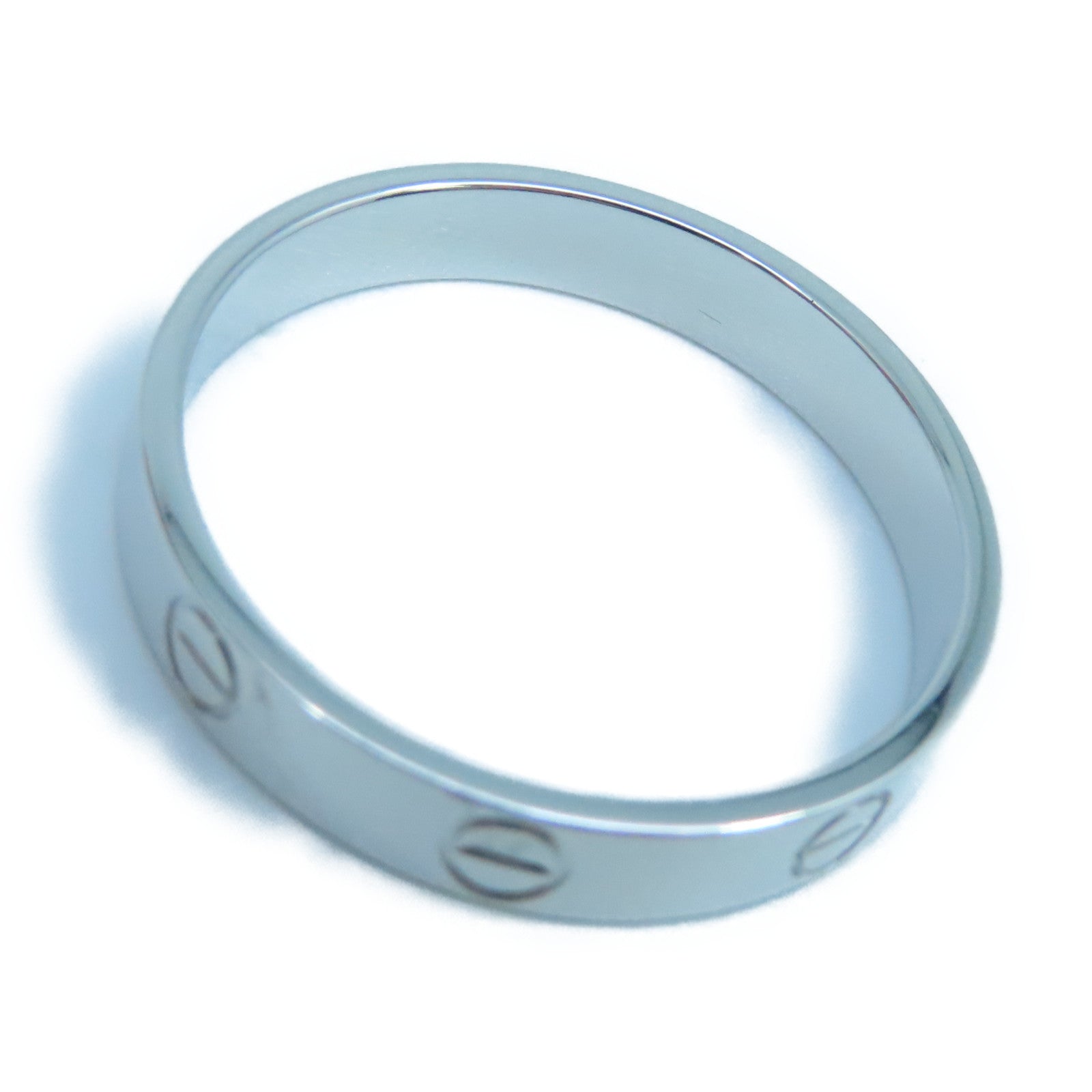 CARTIER 18K白金Mini Love Ring戒指US#9/Cartier#60