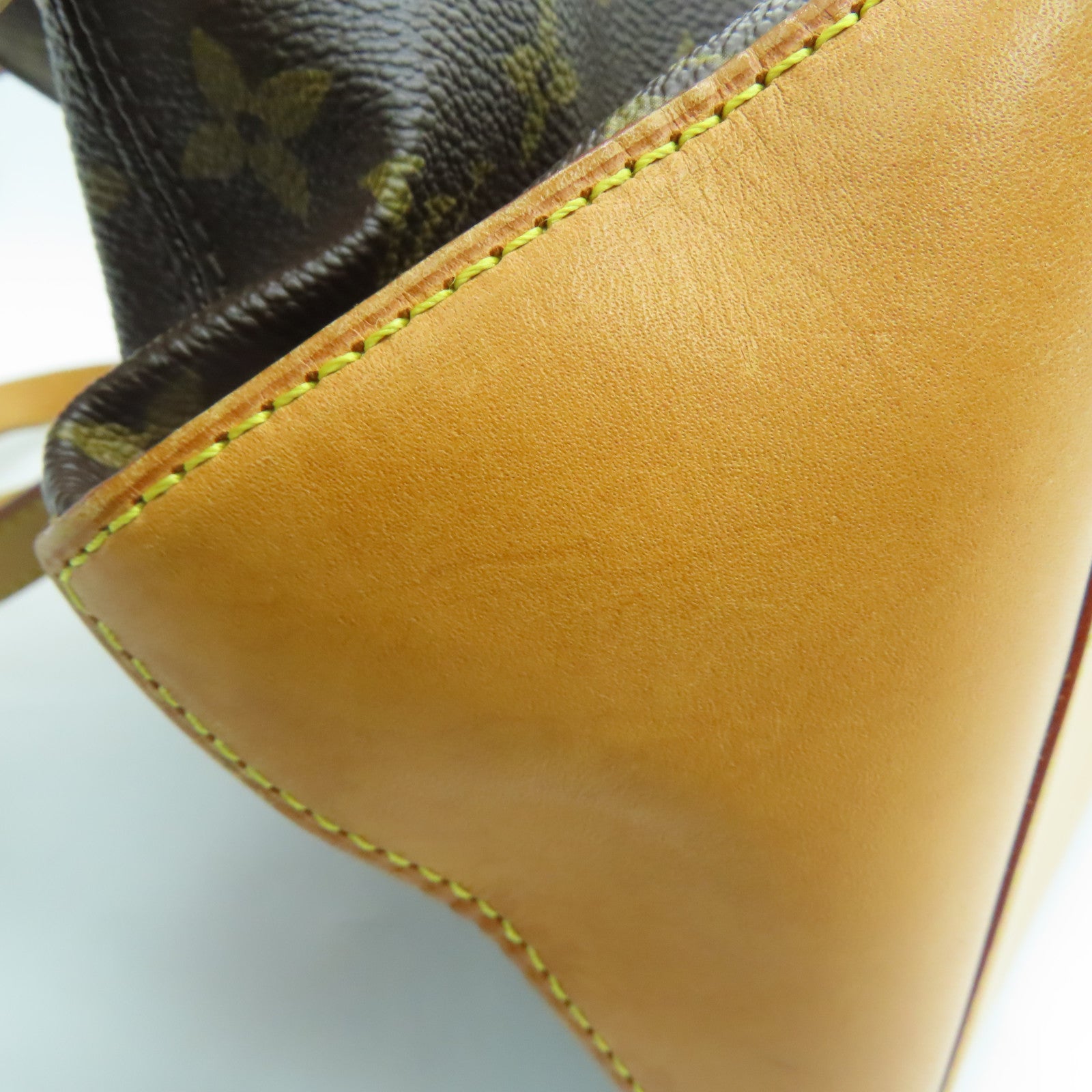 LOUIS VUITTON Monogram Cabas Mezzo金扣手挽袋啡色