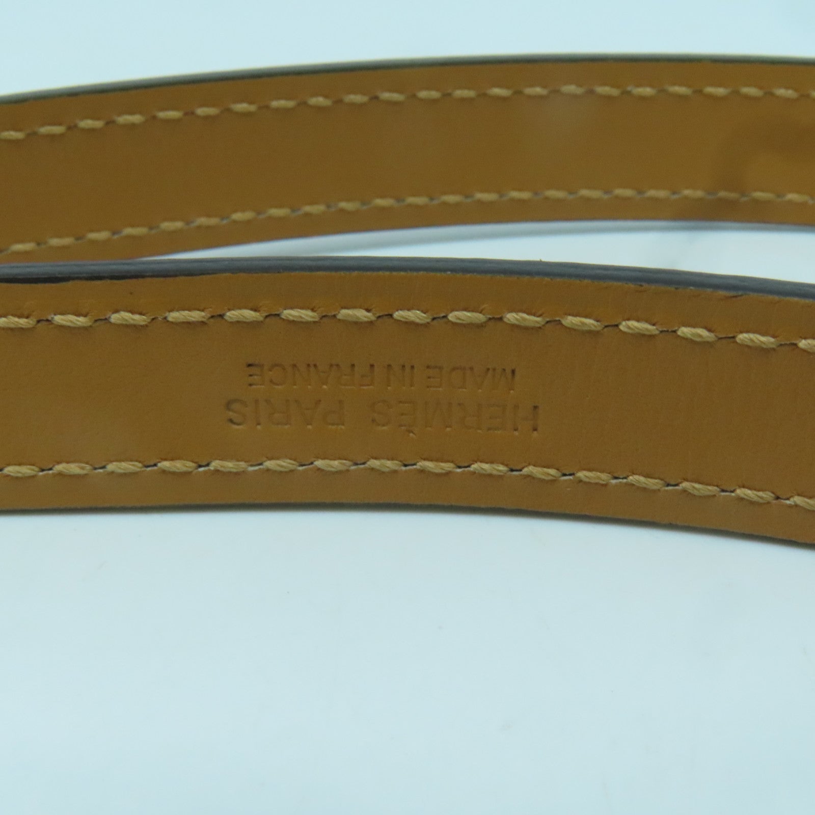 HERMES Epsom皮革Pop H 15 Belt金扣皮帶啡色