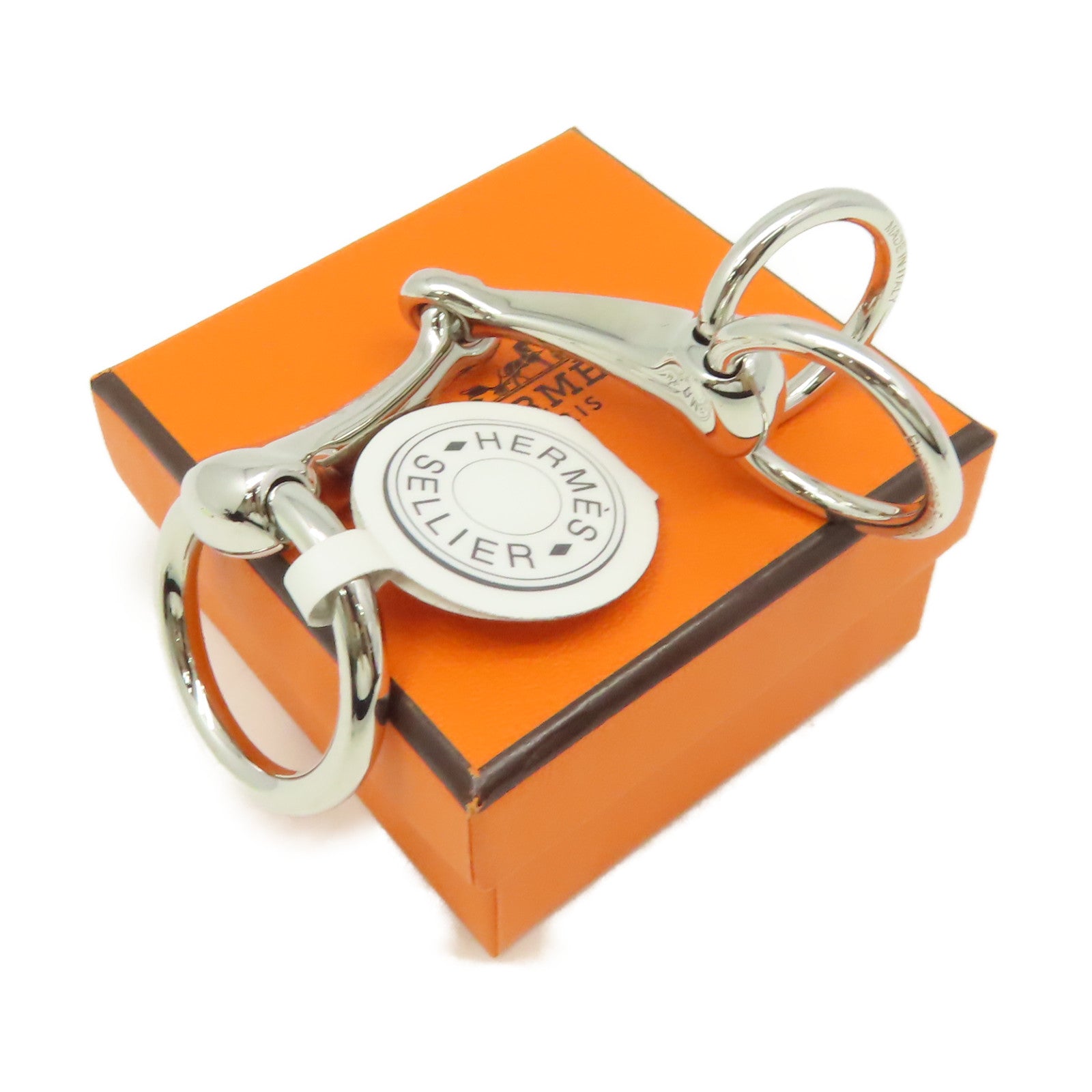 HERMES 金屬Mors Scarf Ring絲巾扣銀色
